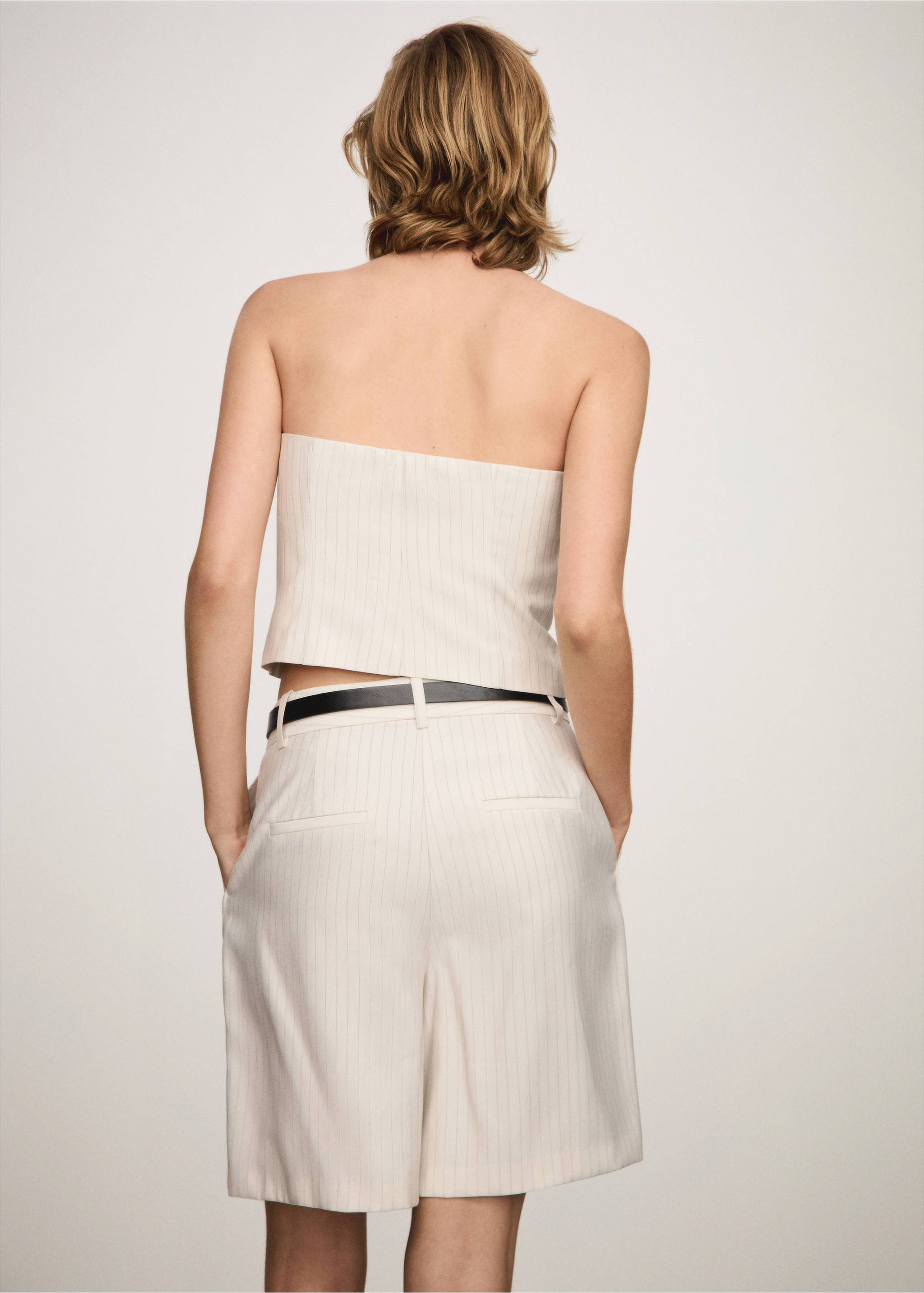 Top bandeau rayas - Reverso del artículo, Crudo. Ref: 77093264-00.