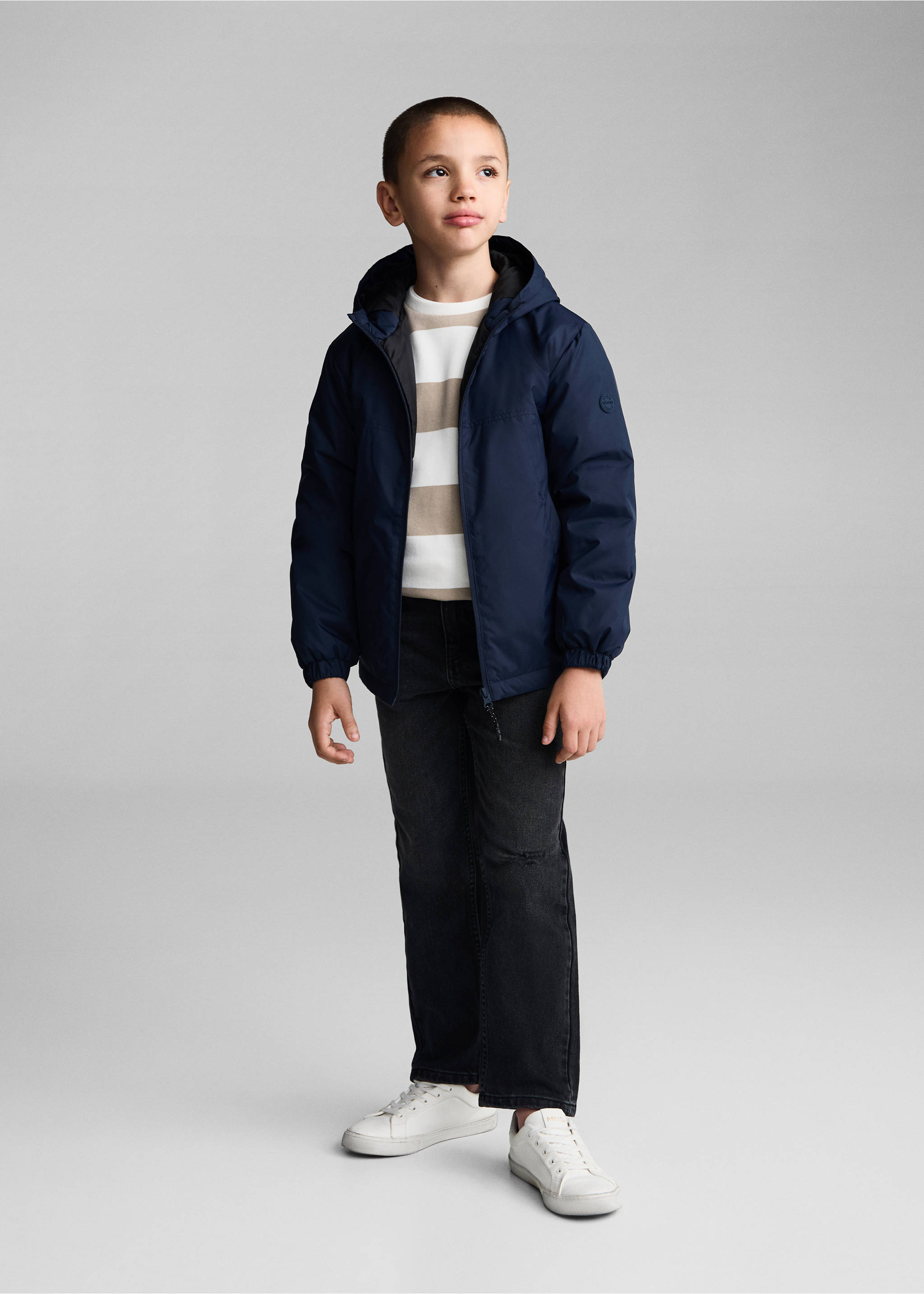 Hooded coat - General plane, Dark Navy. Ref: 77093265-00.