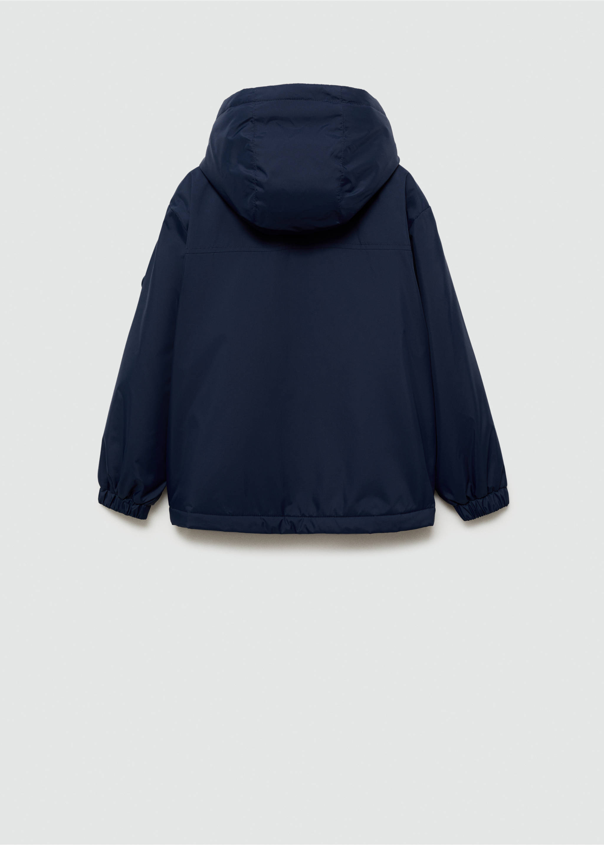Hooded coat - Reverse of the article, Dark Navy. Ref: 77093265-00.