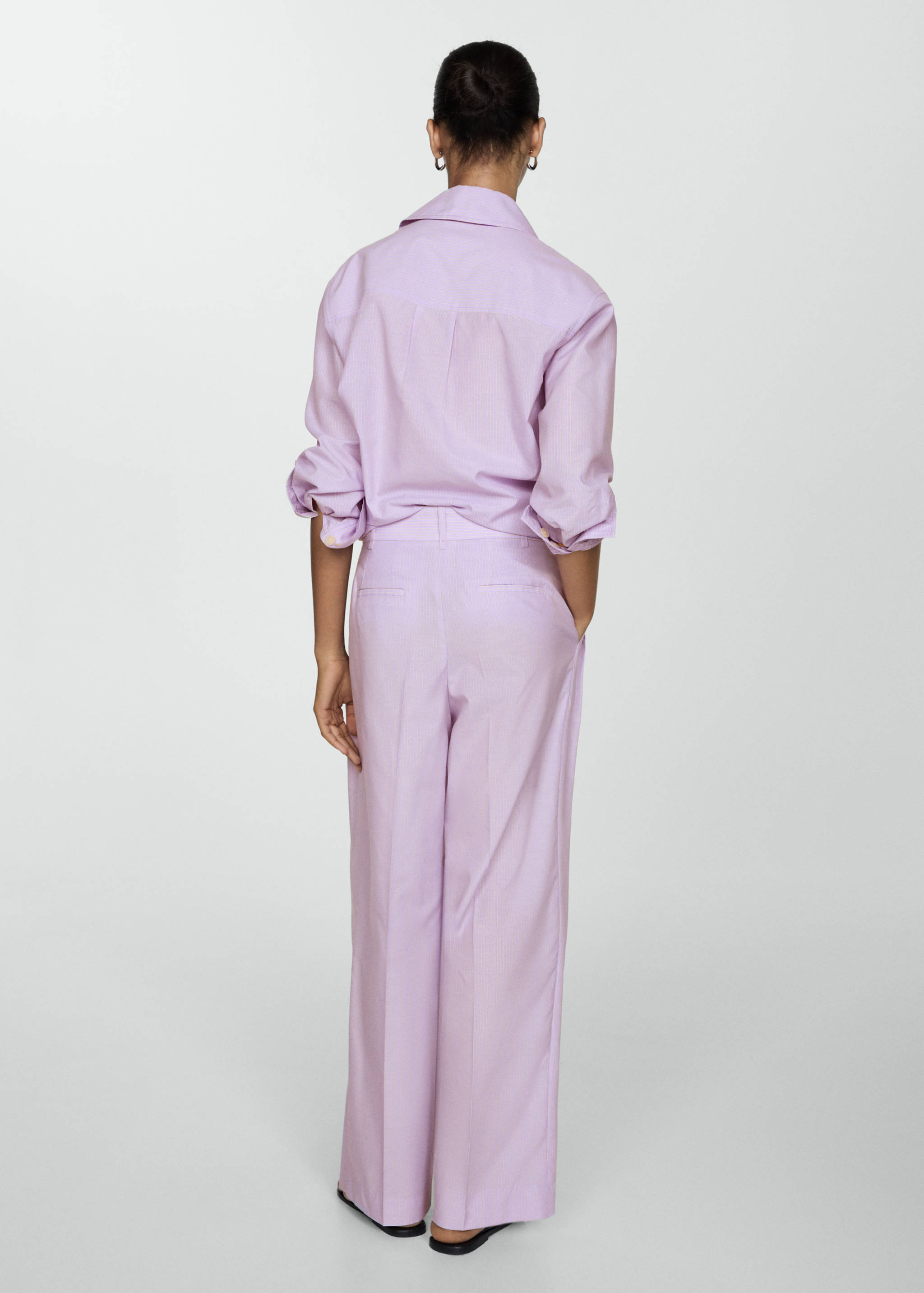 Striped wide leg pants - Reverse of the article