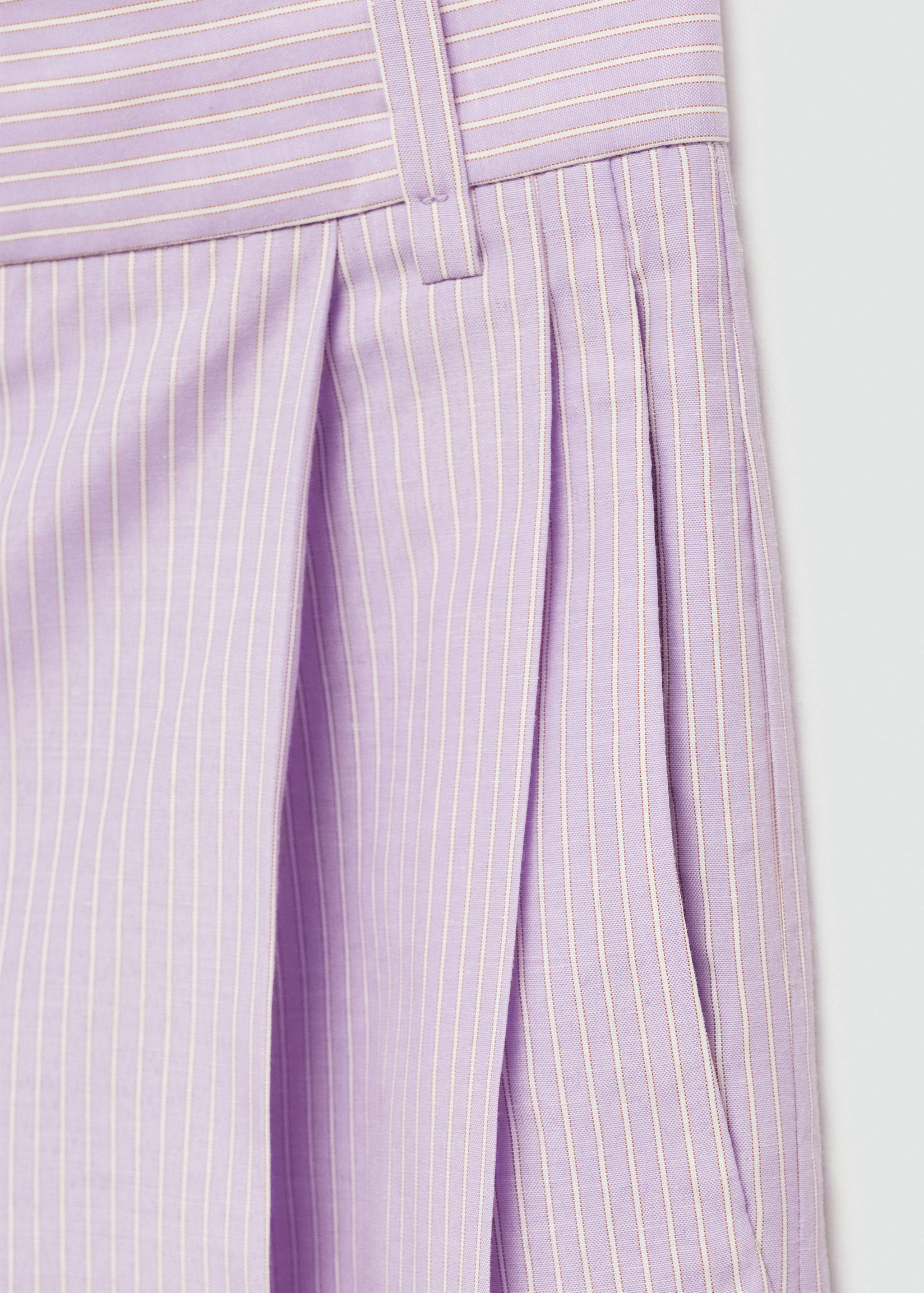 Striped wide leg pants - Details of the article 0