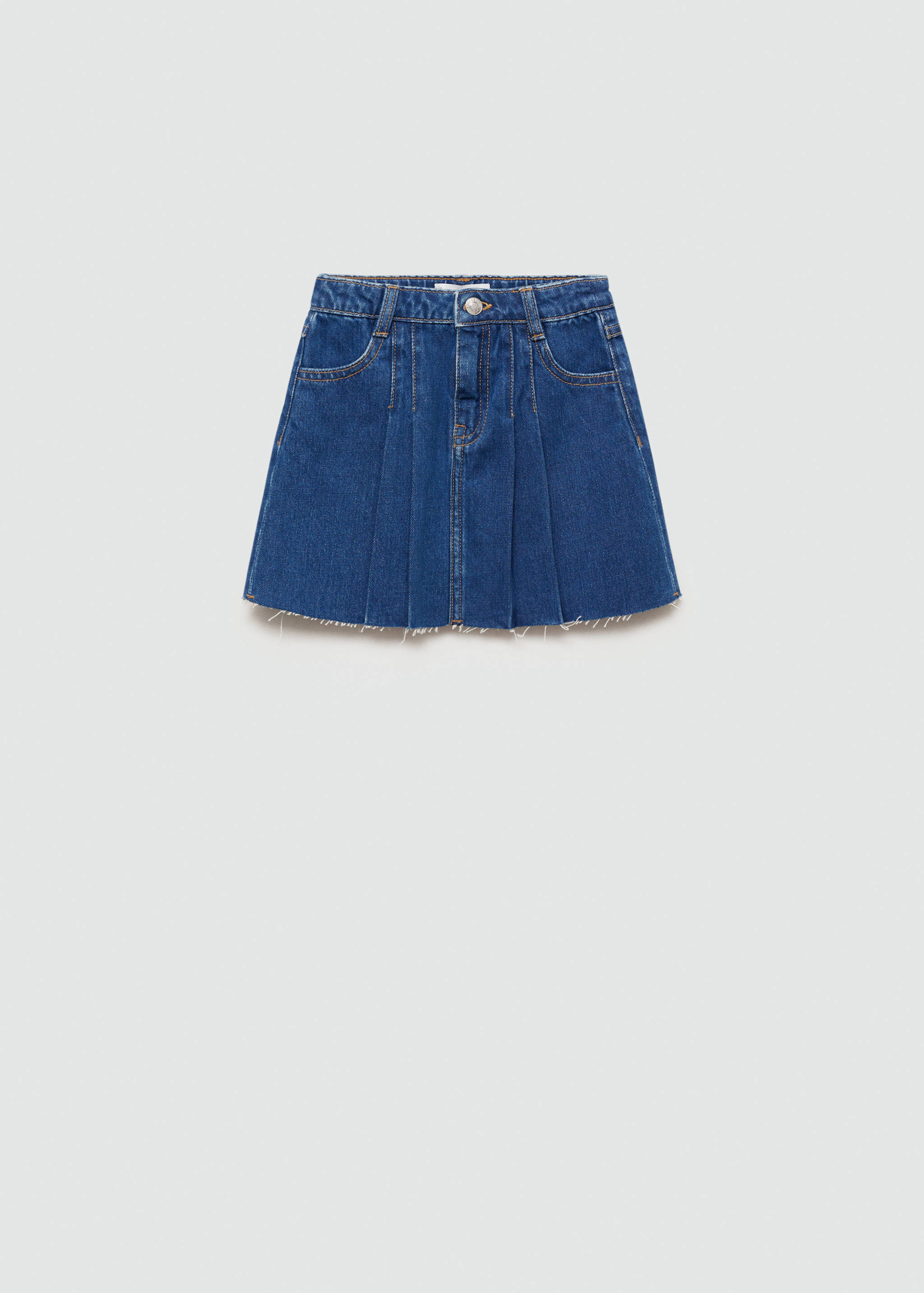 Pleated denim skirt - Article without model