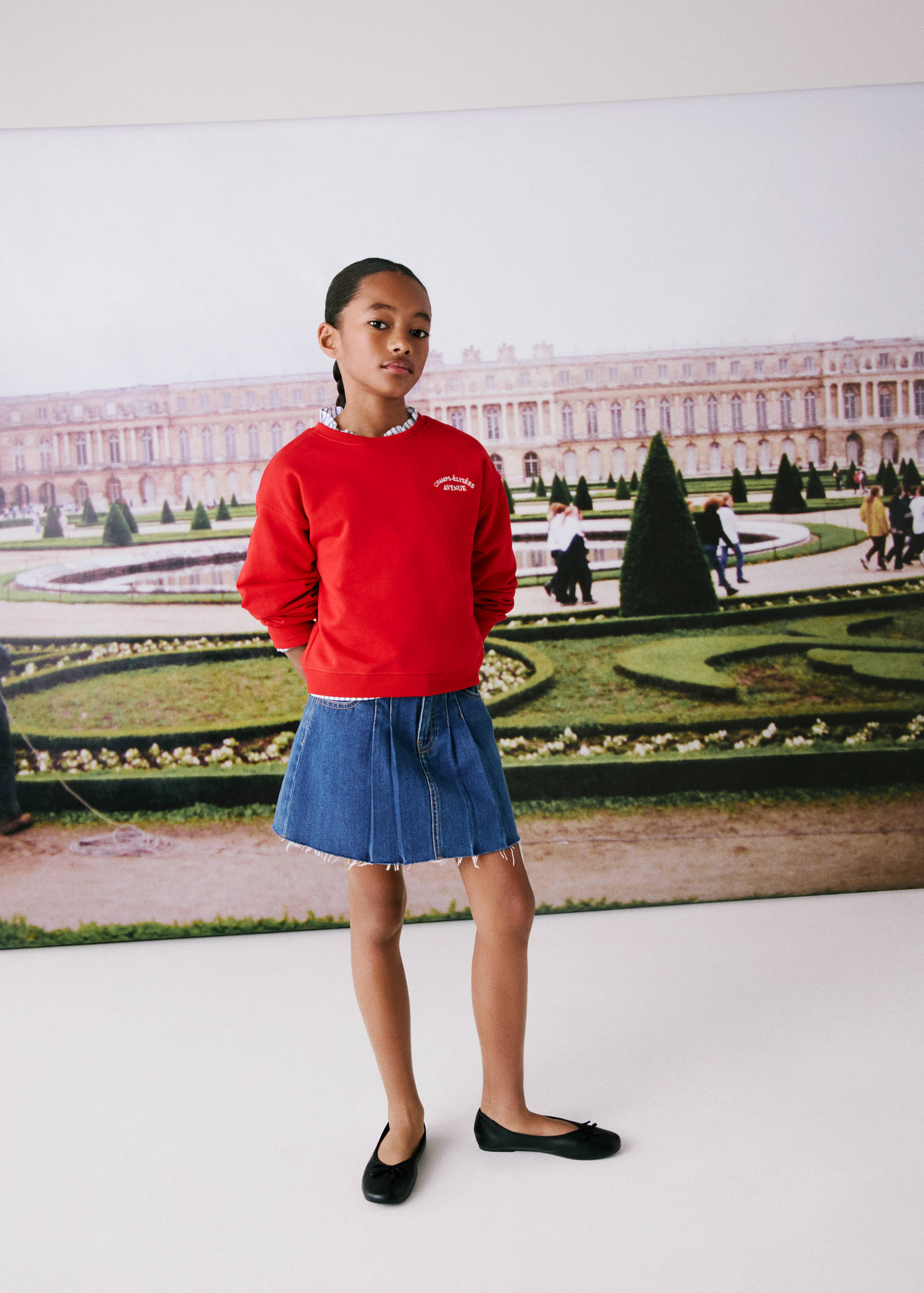 Pleated denim skirt - Details of the article 5