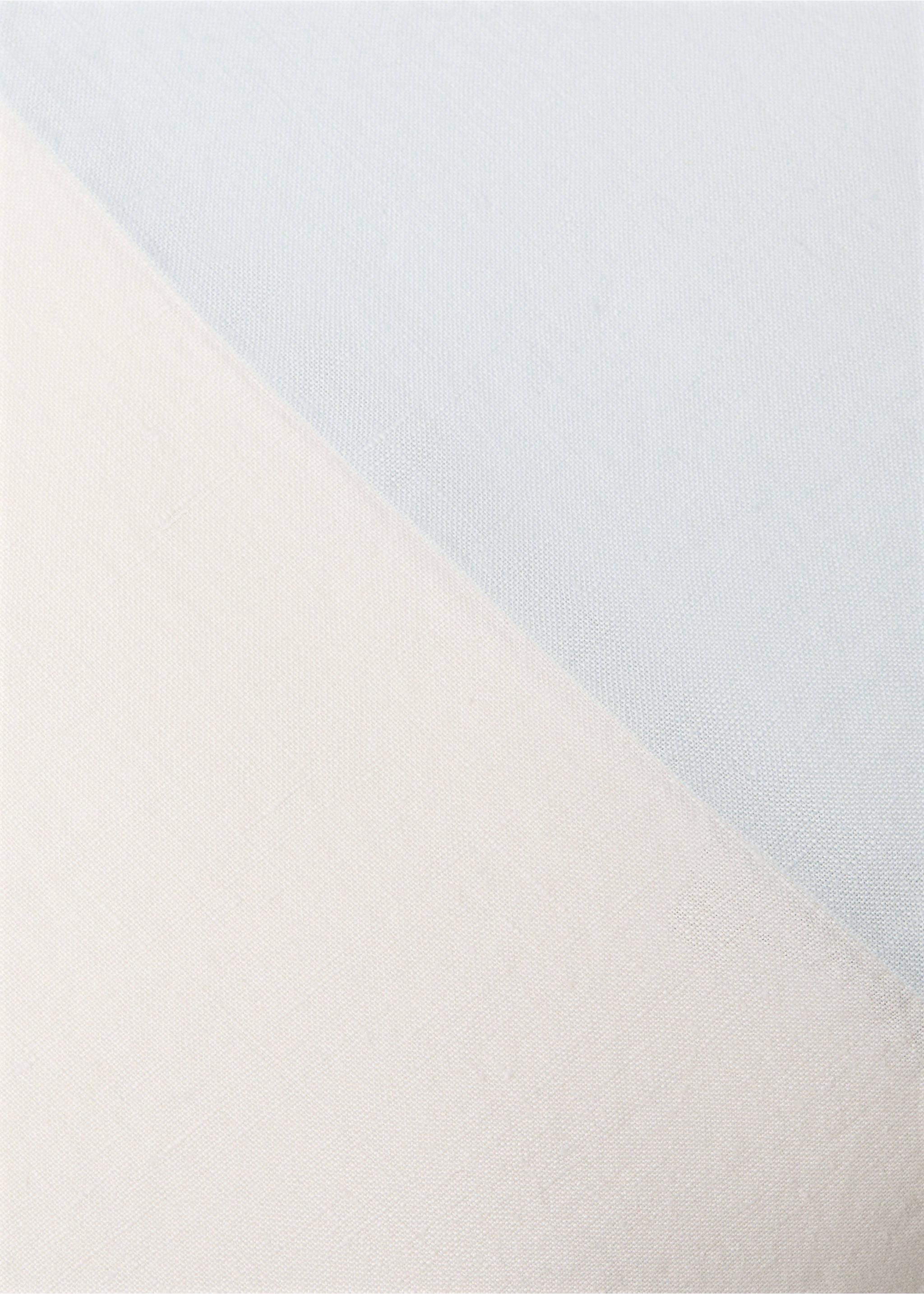Linen two-tone cushion case - Details of the article 3, Aqua Green. Ref: 77093275-00.