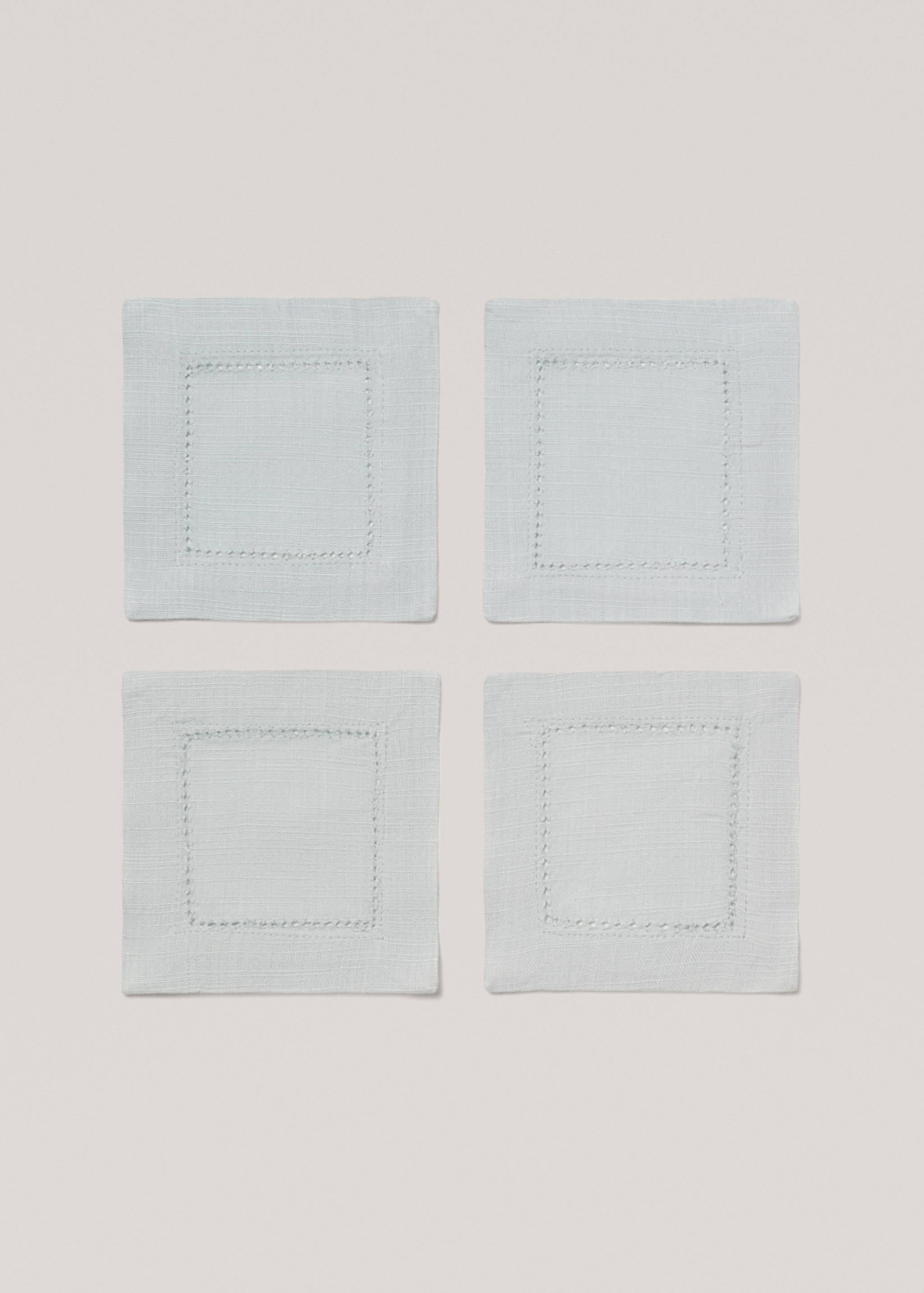 Cotton coaster with hemstitch detail - Article without model