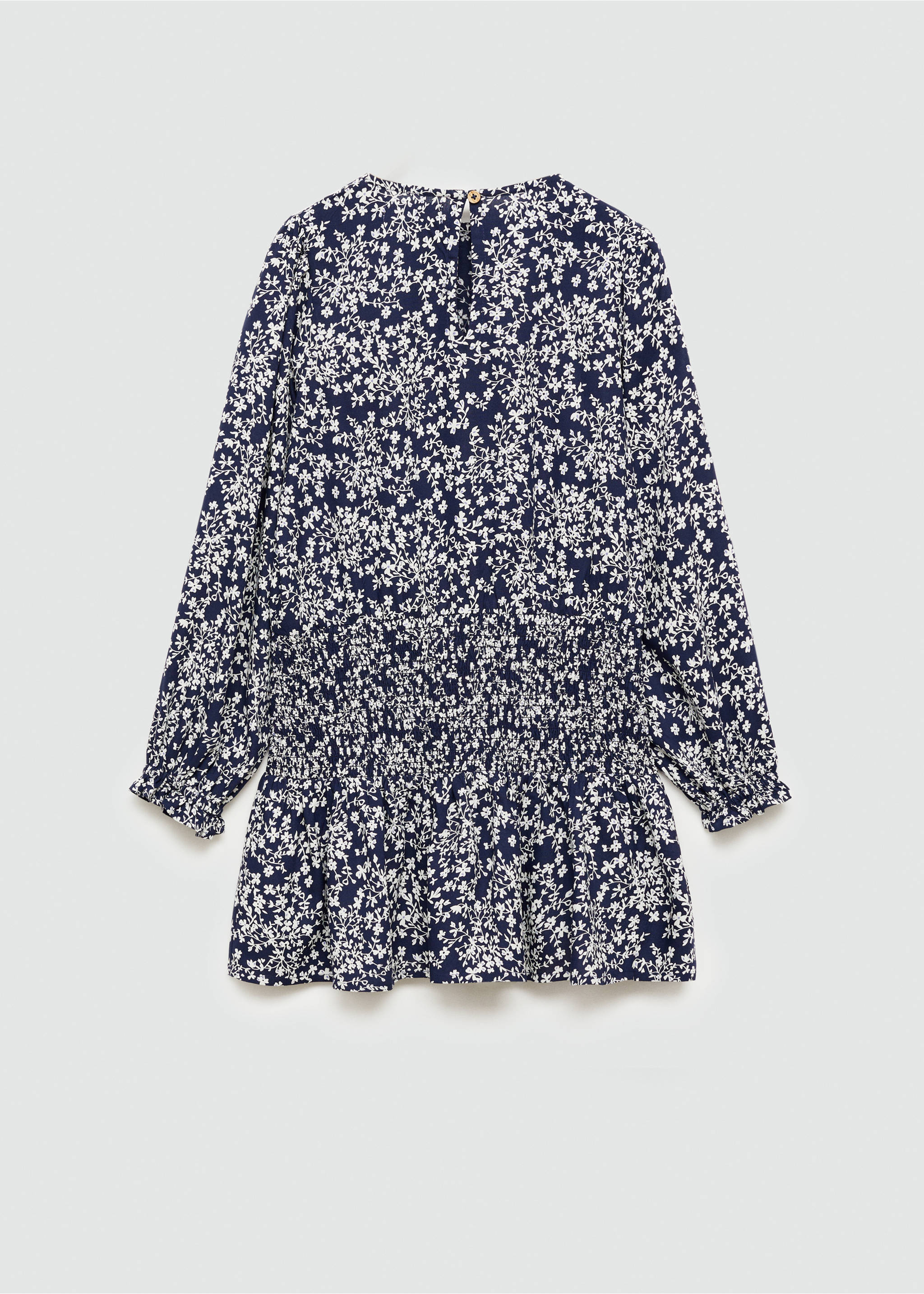 Vestido estampado floral - Reverso del artículo, Azul marino oscuro. Ref: 77093281-00.