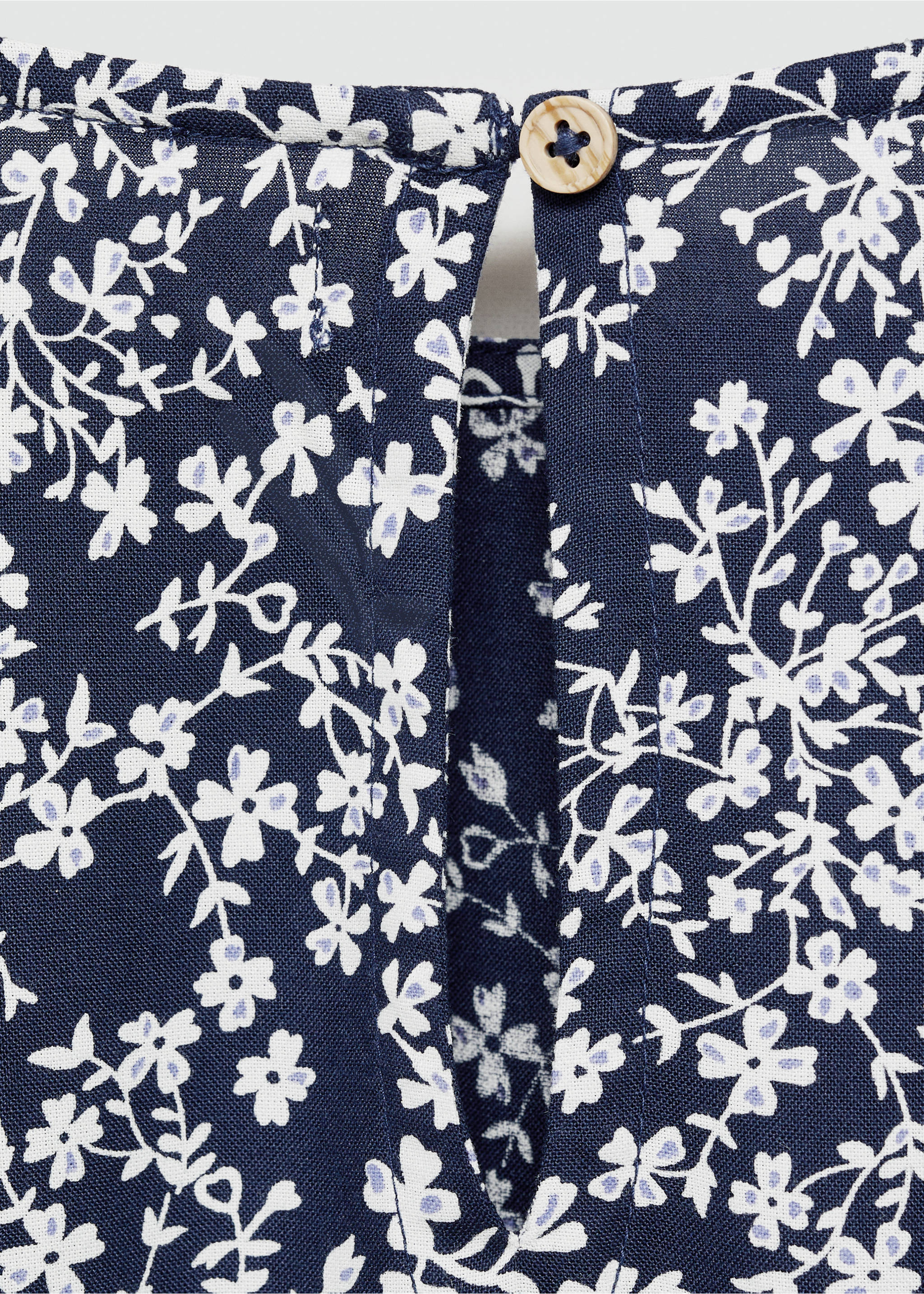 Vestido estampado floral - Detalle del artículo 8, Azul marino oscuro. Ref: 77093281-00.