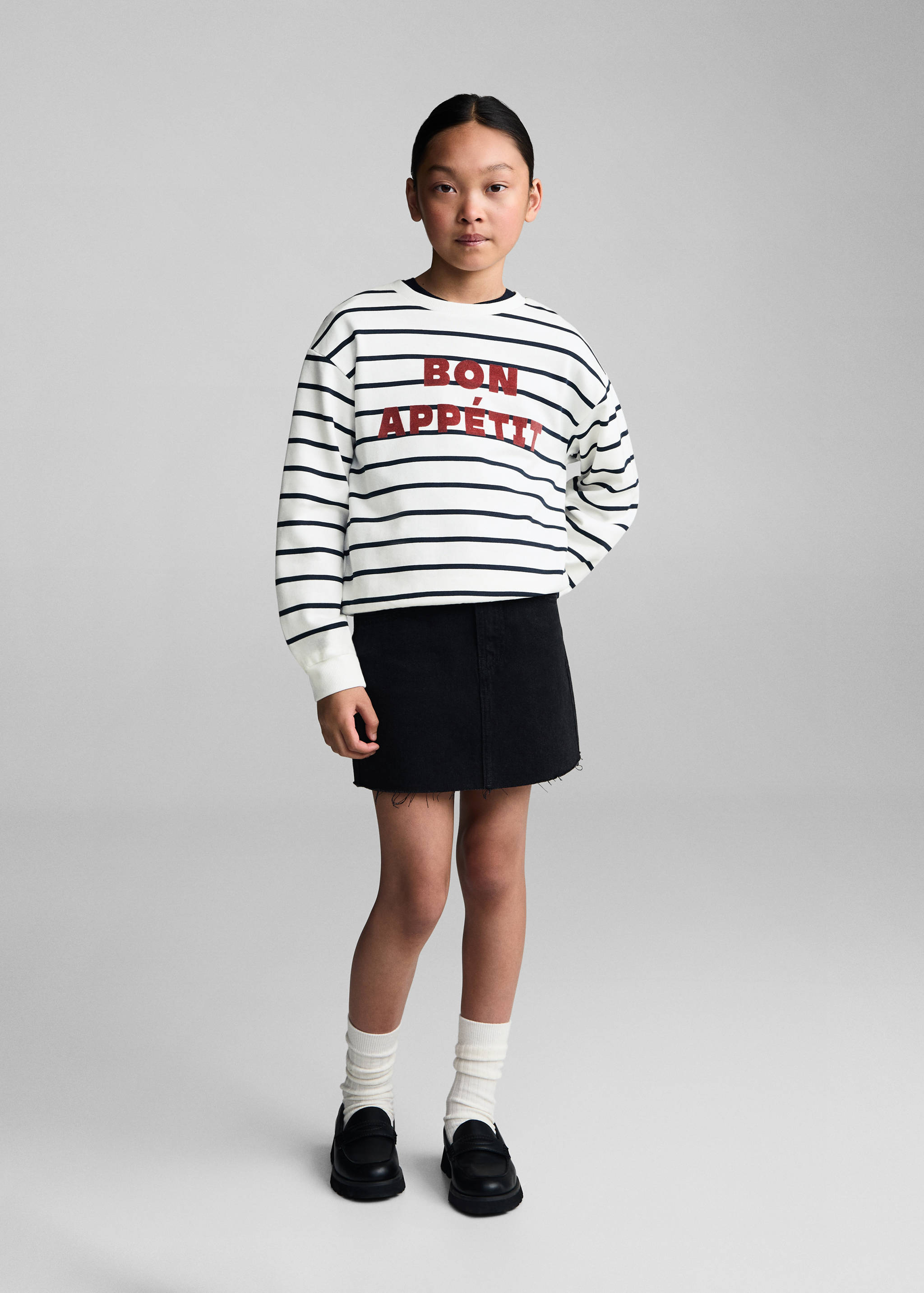 Message striped sweatshirt - General plane
