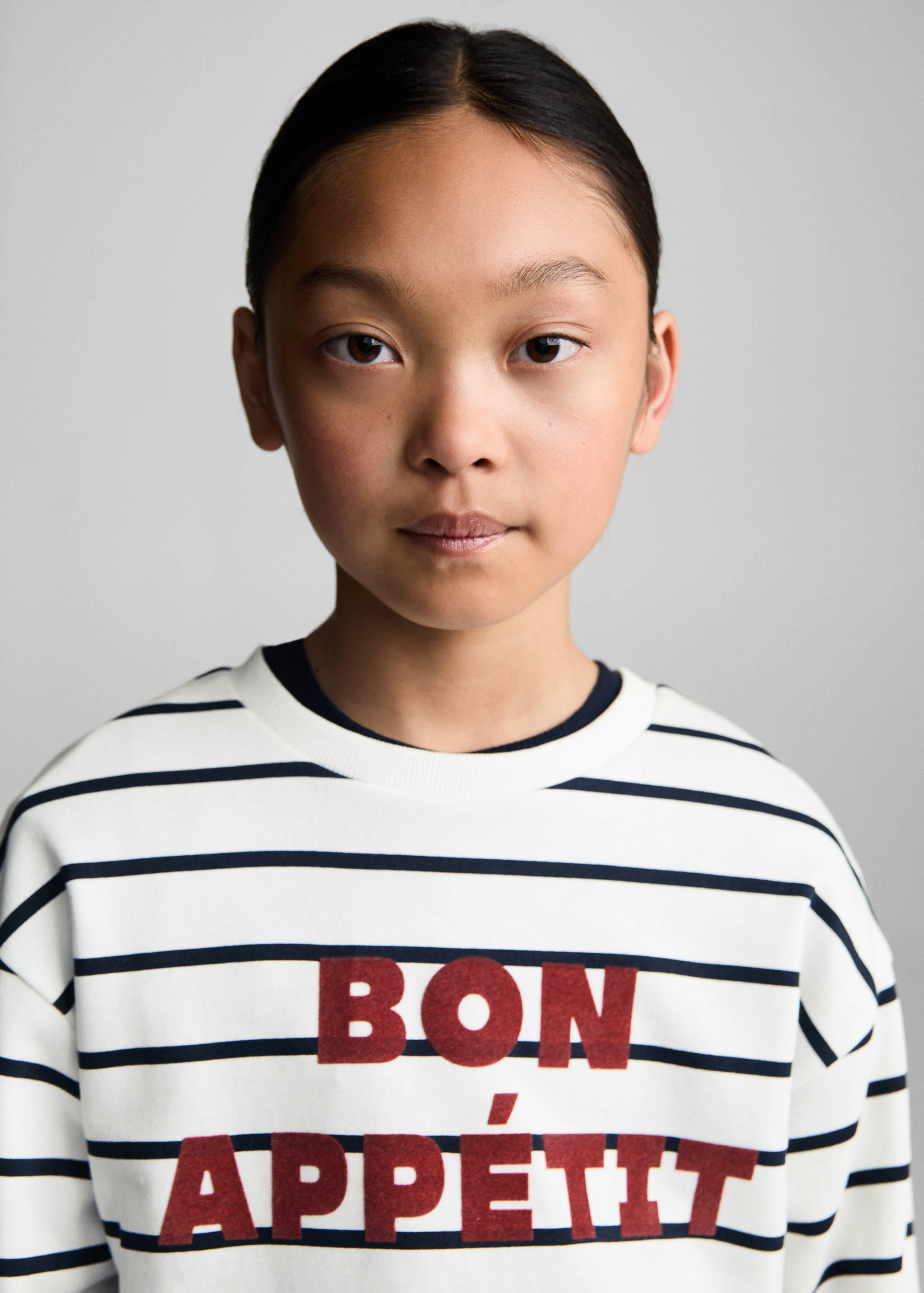 Message striped sweatshirt - Details of the article 1