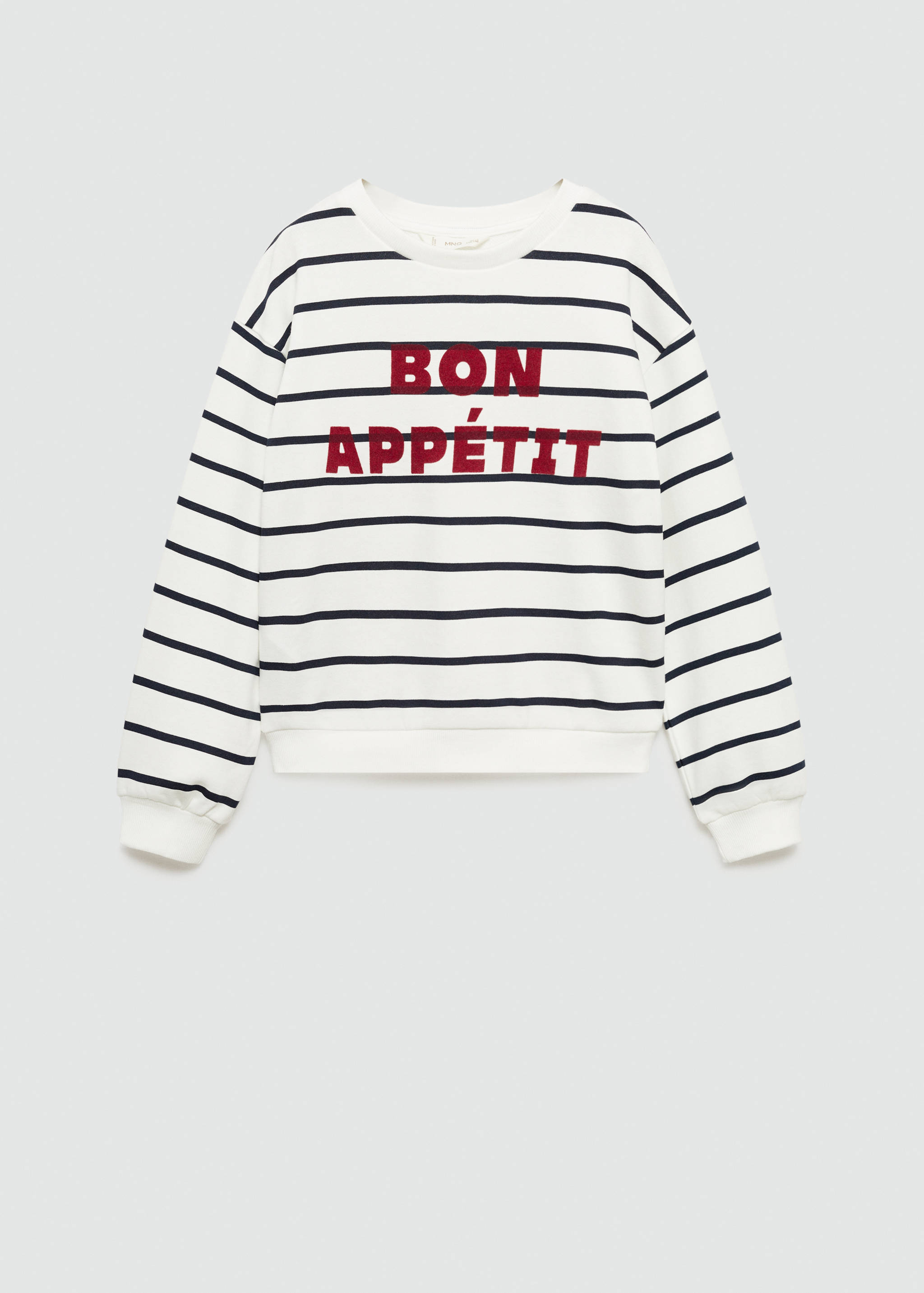 Message striped sweatshirt - Article without model