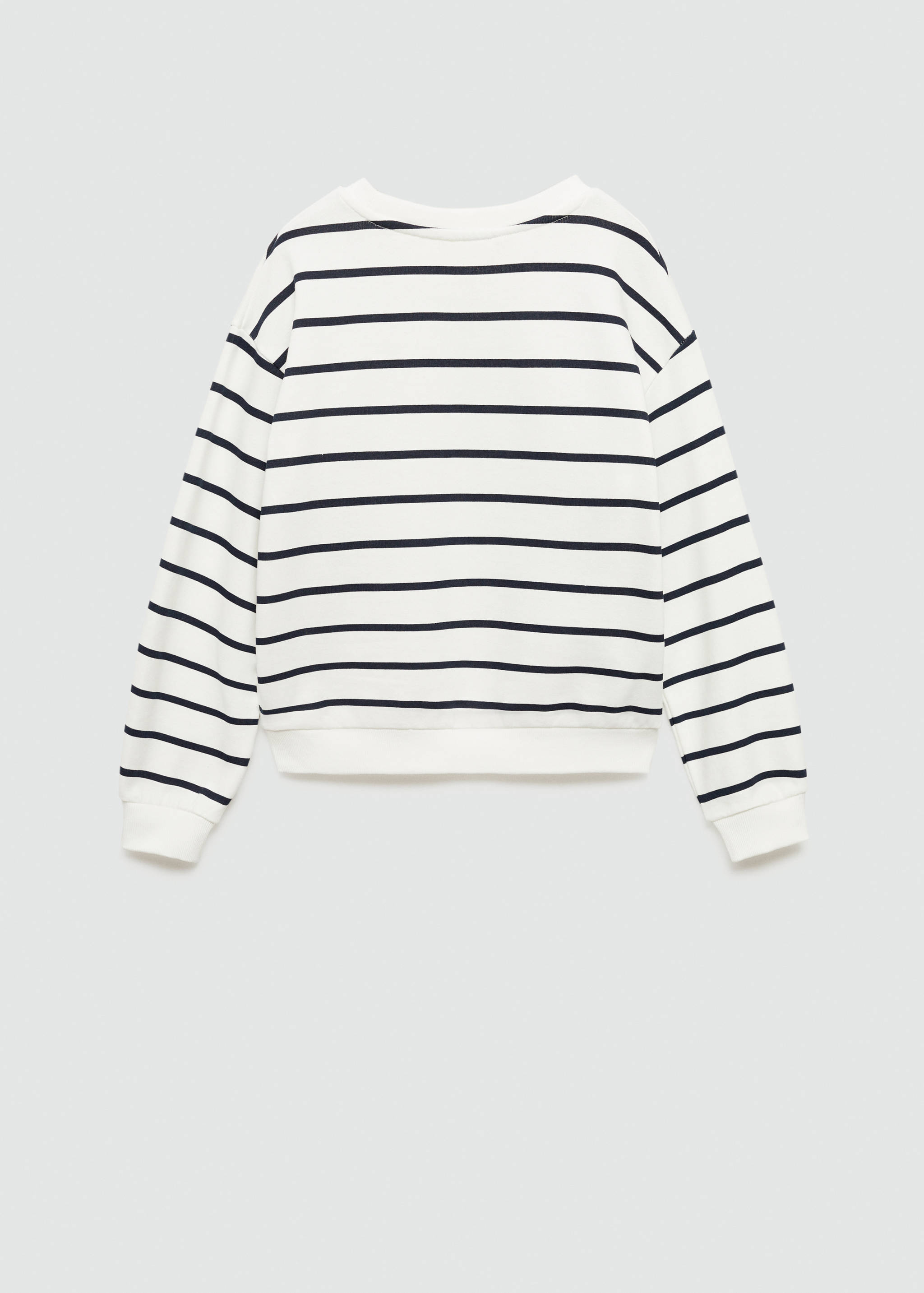 Message striped sweatshirt - Reverse of the article