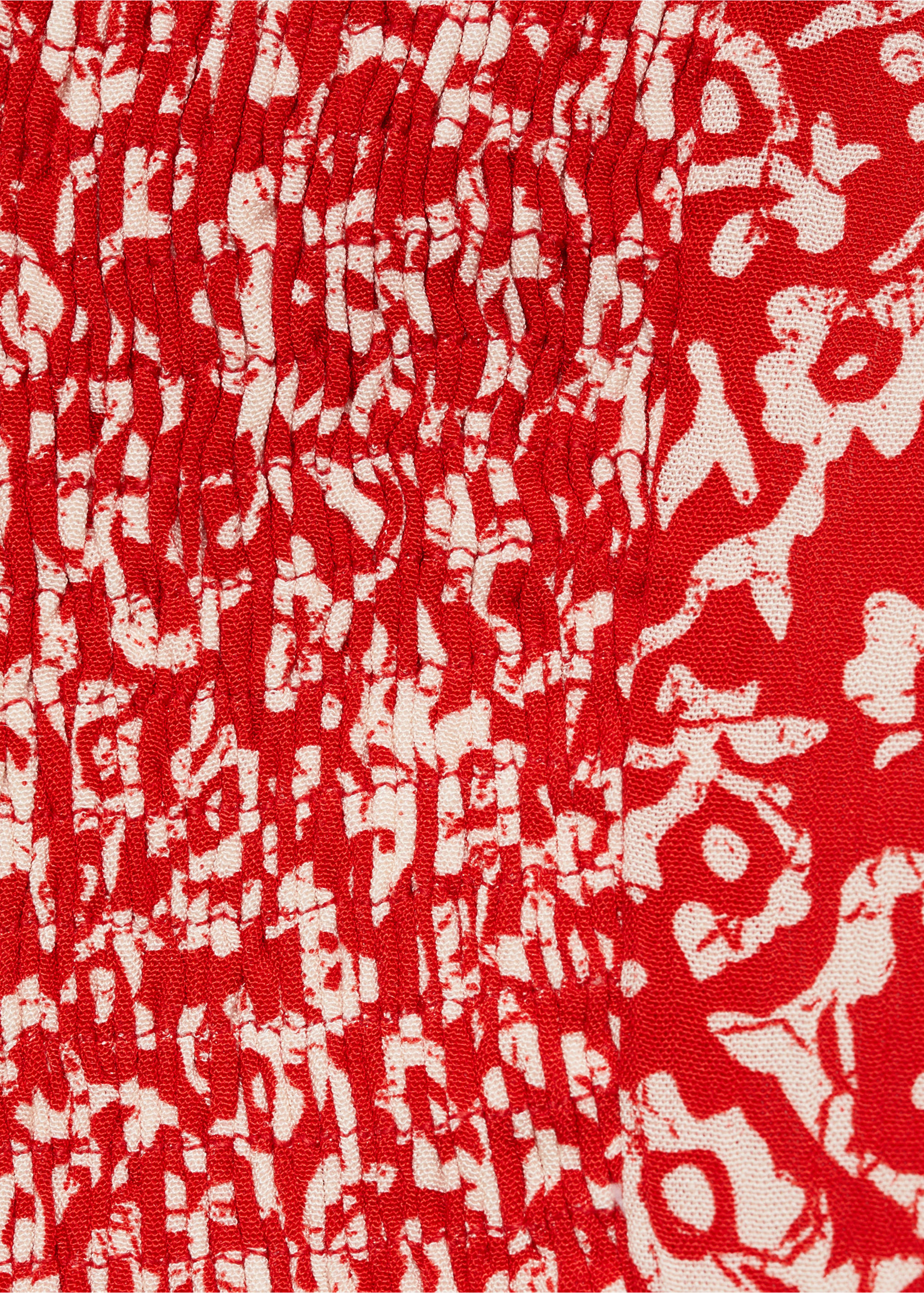 Gemustertes Top mit Knotendetail - Detail des Artikels 0, Rot. Ref: 77093293-00.