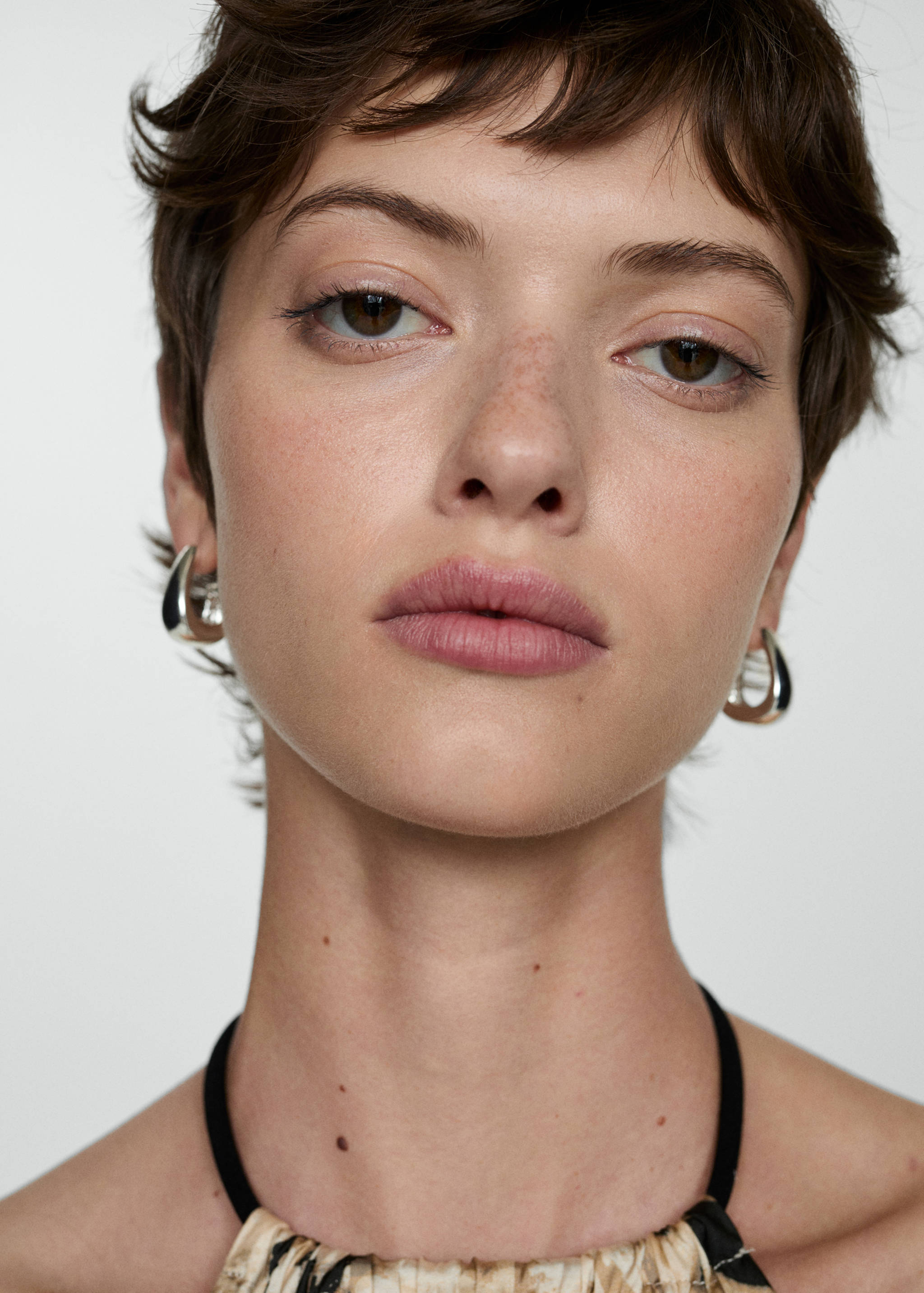 Pleated animal-print dress - Details of the article 1