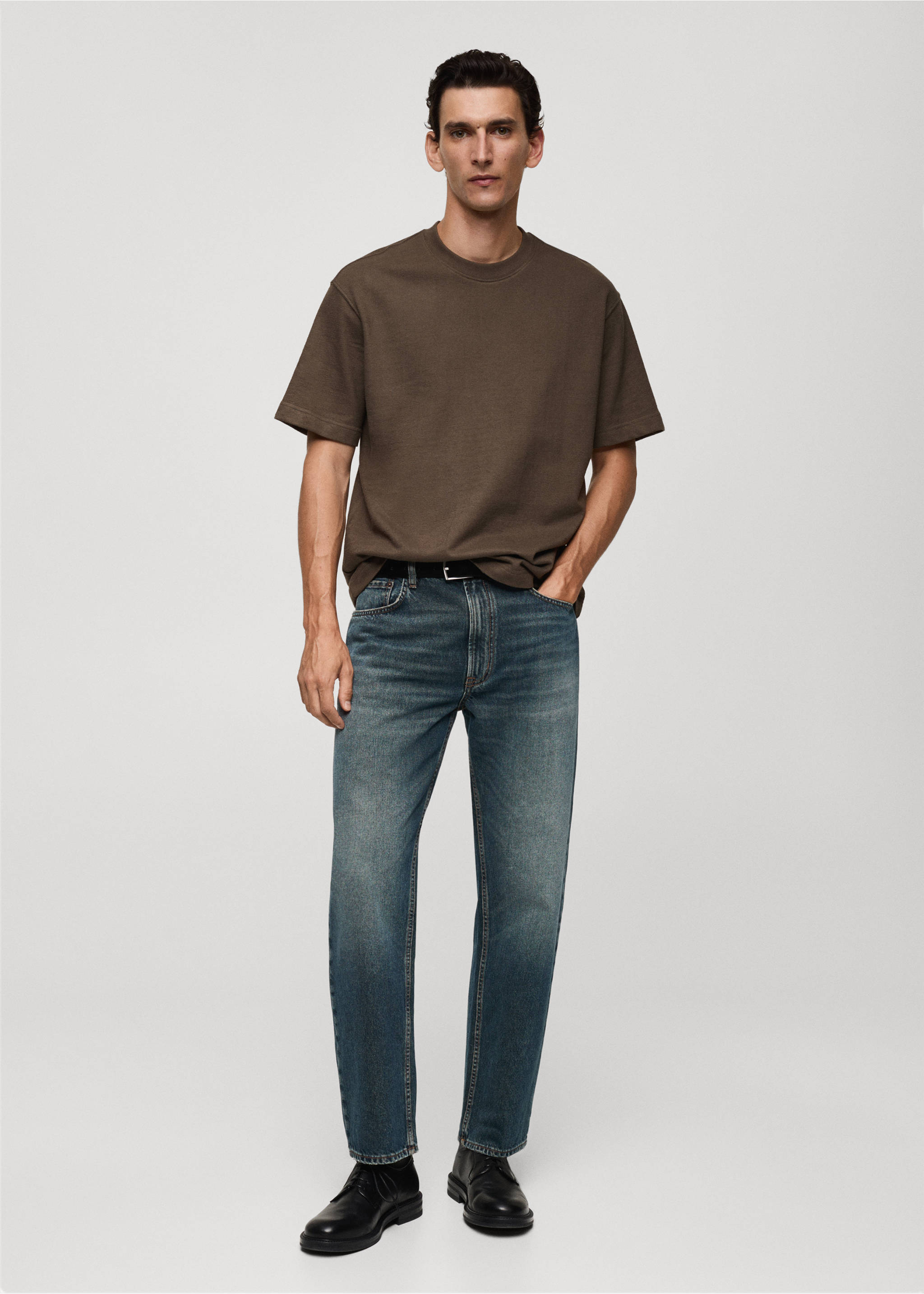 100% cotton relaxed-fit t-shirt - General plane, Khaki. Ref: 77093673-00.