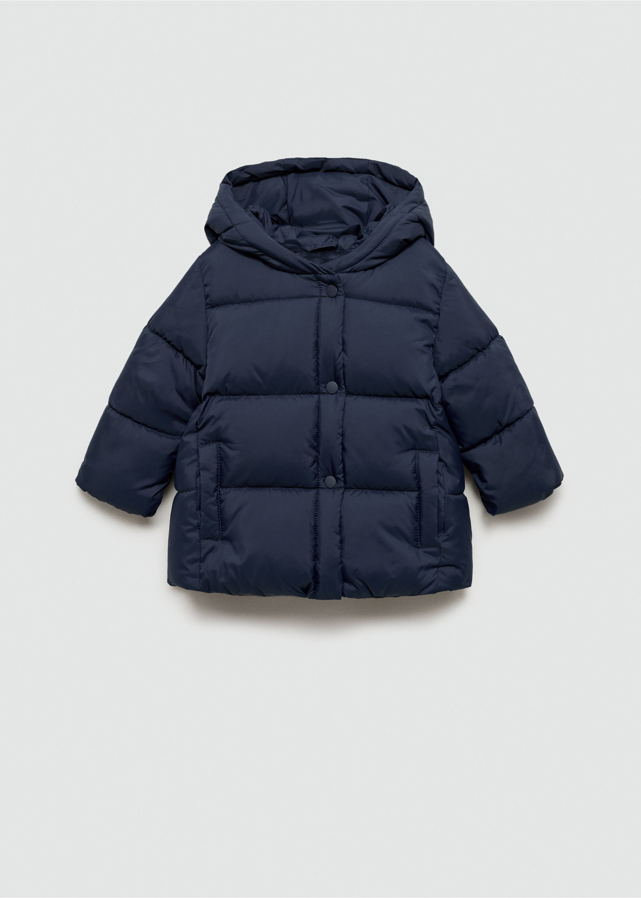 Jachetă matlasată cu glugă - Articol fără model, Bleumarin închis. Ref: 77094009-00.