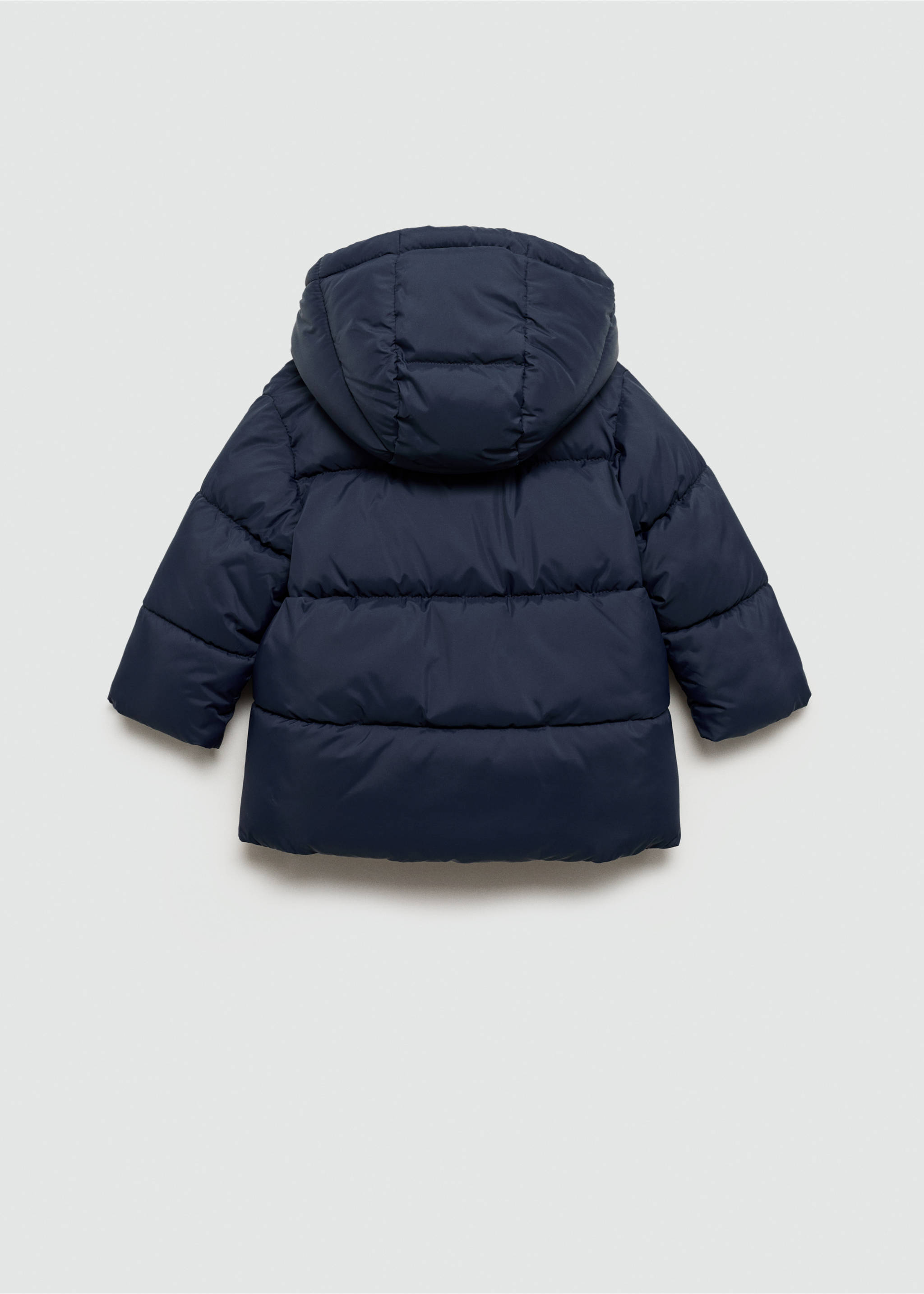 Jachetă matlasată cu glugă - Spatele articolului, Bleumarin închis. Ref: 77094009-00.