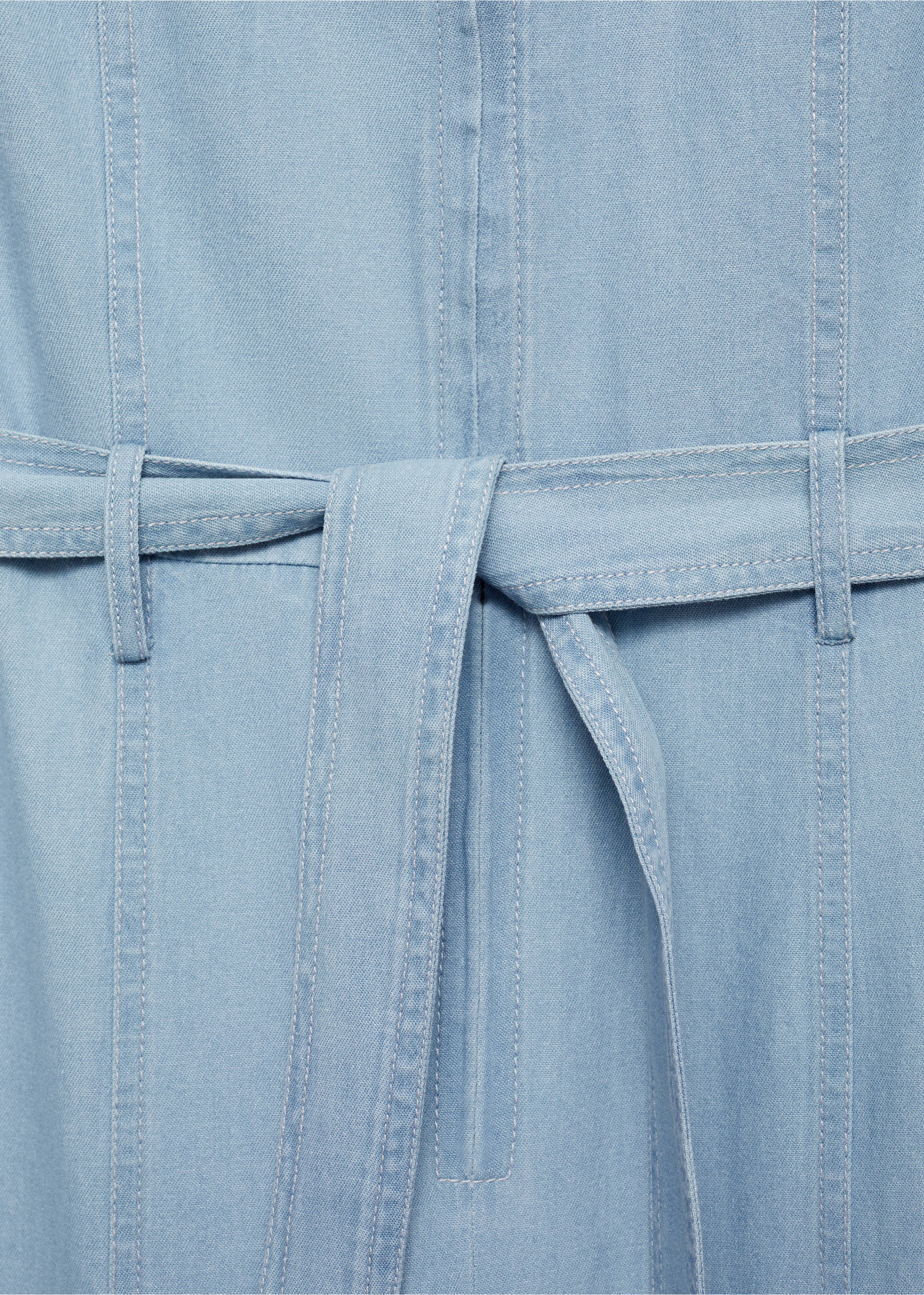 Denim jumpsuit belt - Details of the article 0, Light Blue. Ref: 77094013-00.