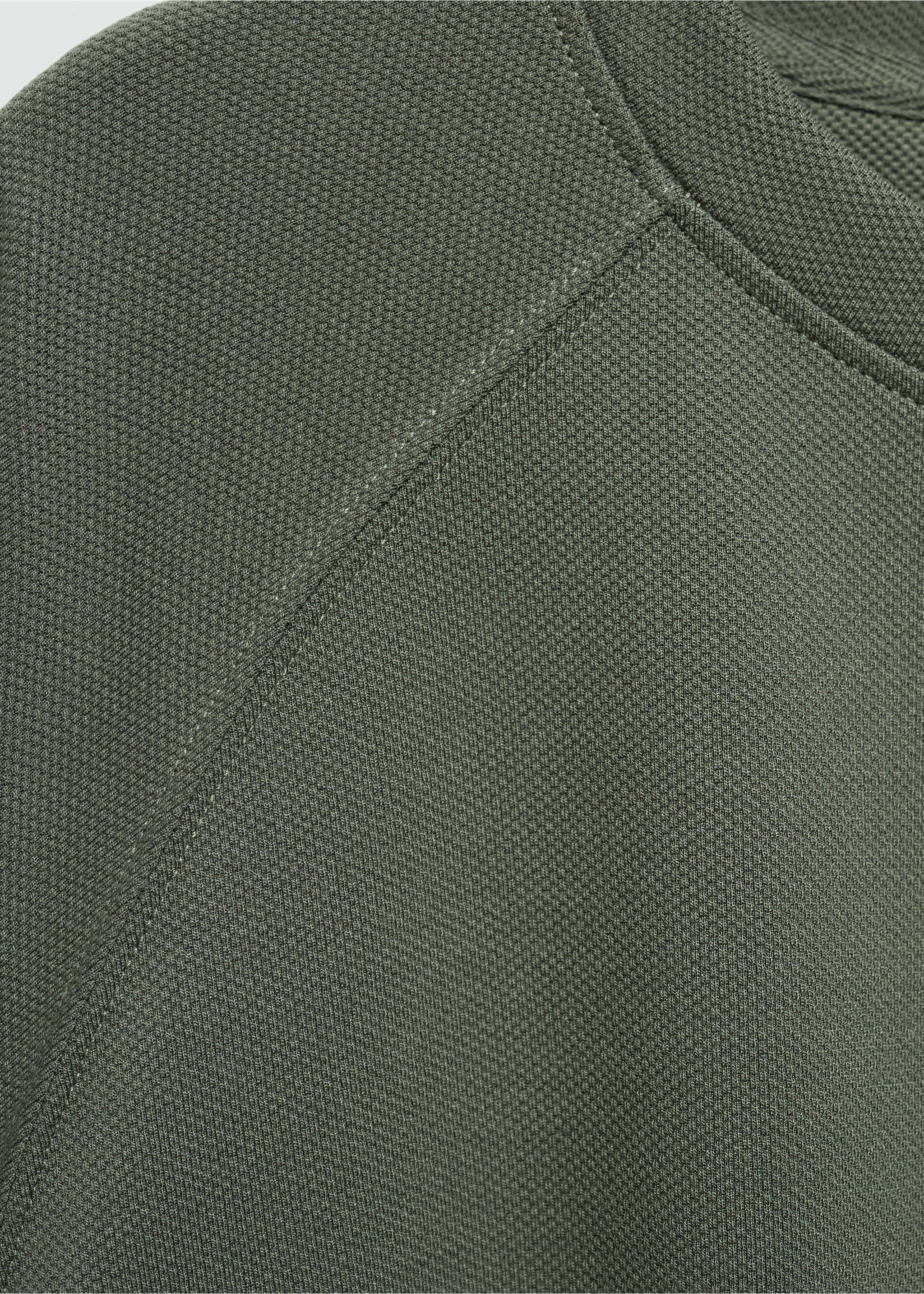 Decorative stitching sweatshirt - Details of the article 8, Khaki. Ref: 77094014-00.