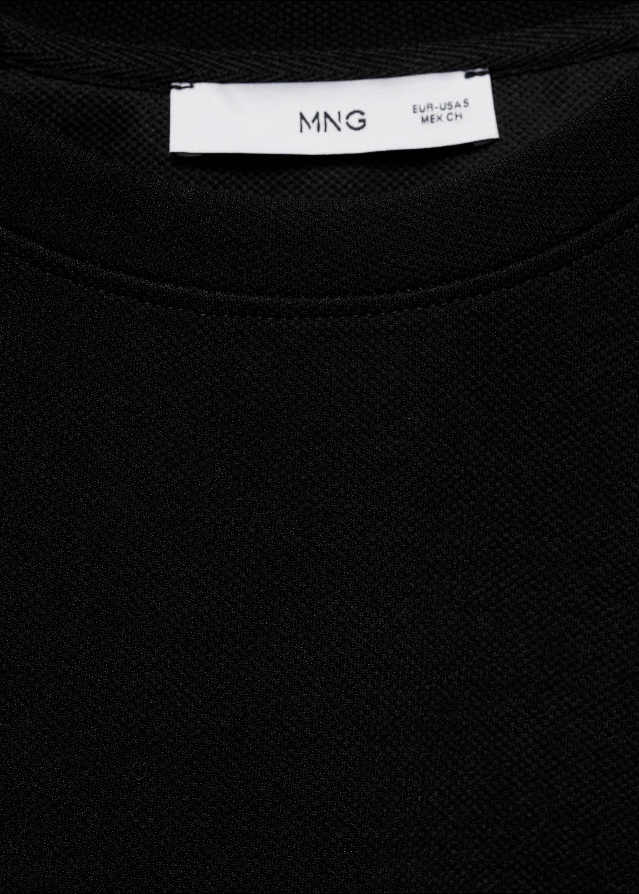 Sudadera costuras decorativas - Detalle del artículo 8, Negro. Ref: 77094014-00.