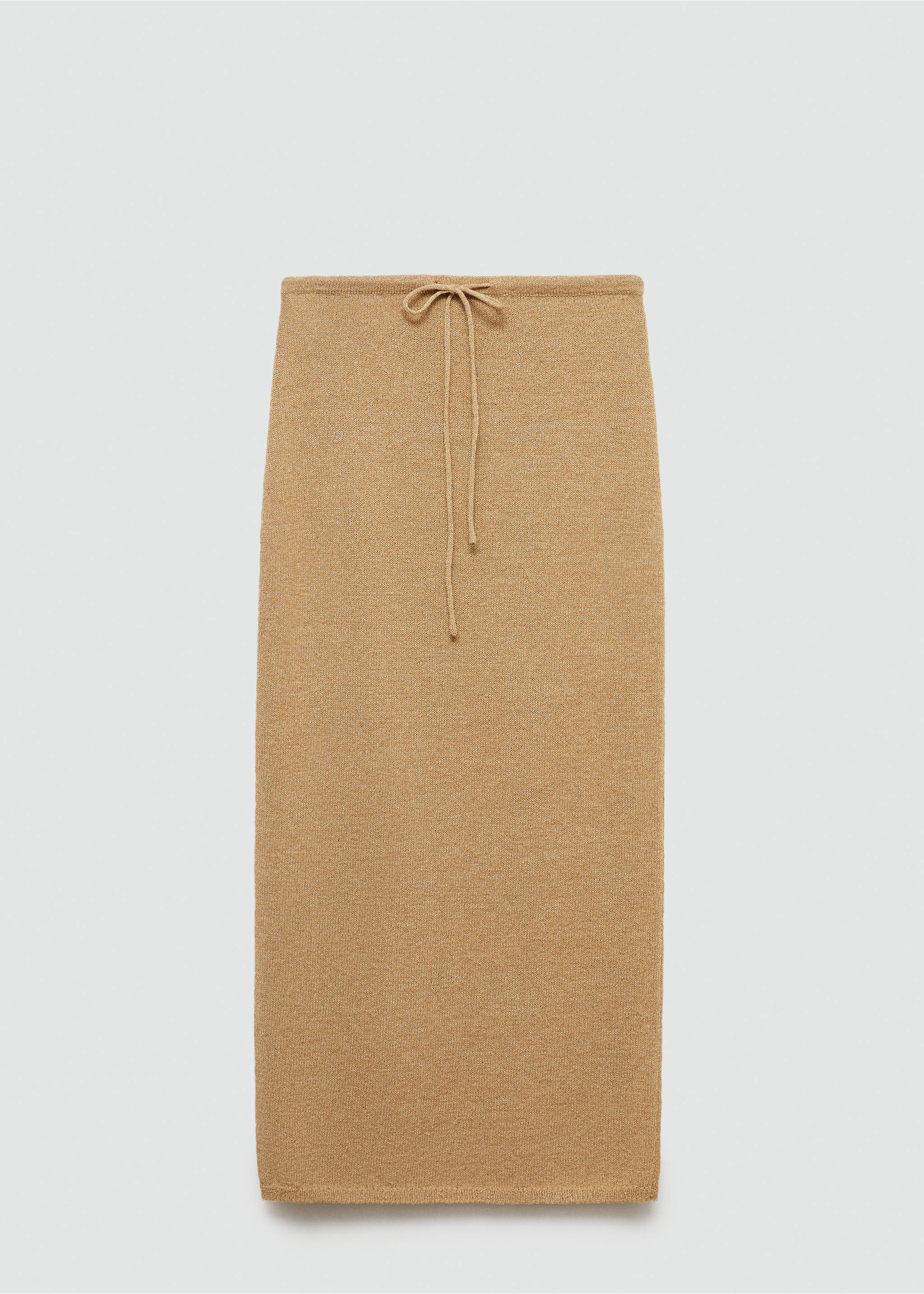 Long knitted skirt - Article without model, Gold. Ref: 77094015-00.