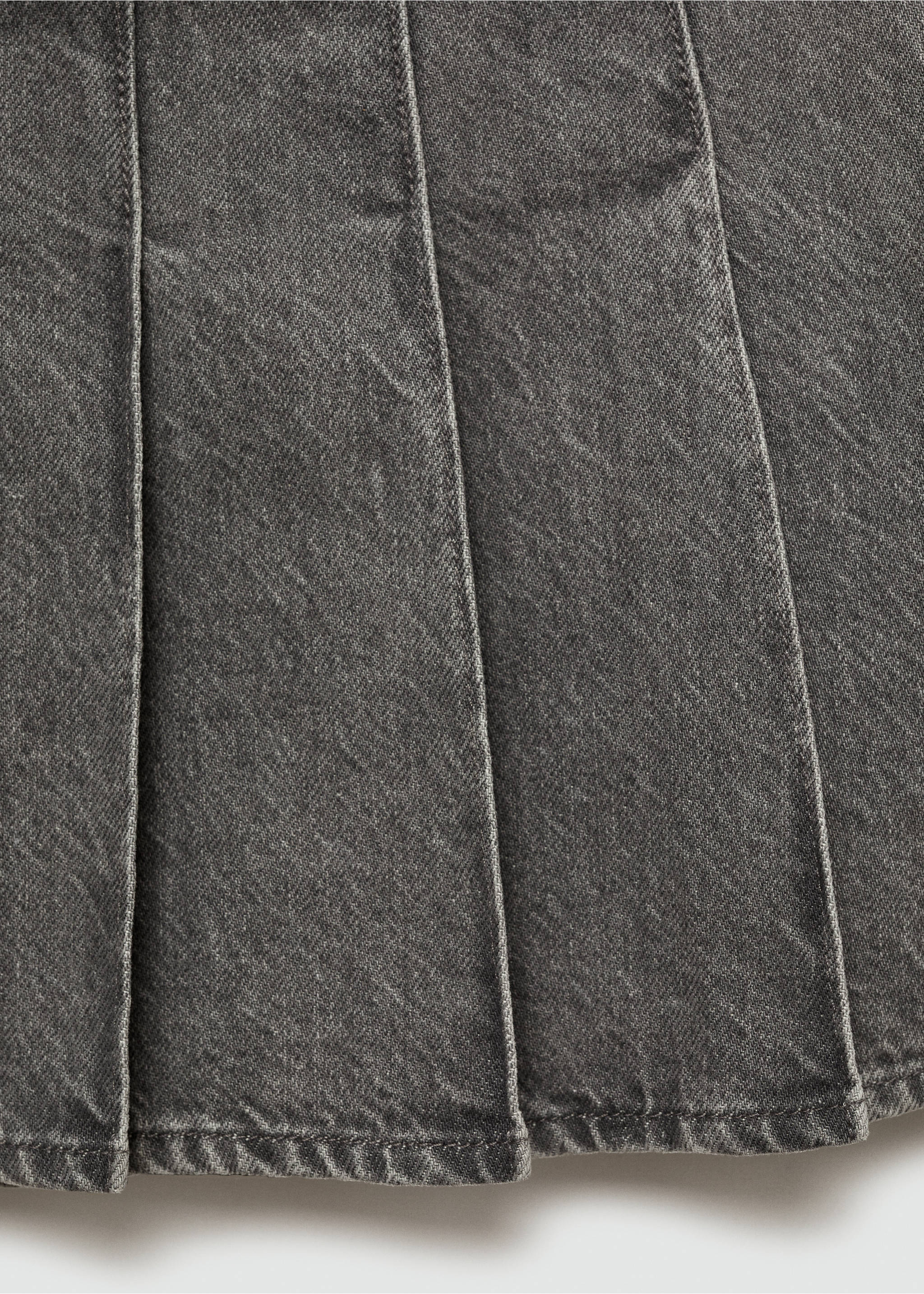 Fustă mini din denim cu clini - Detaliu al articolului 8, Gri-denim. Ref: 77094020-00.