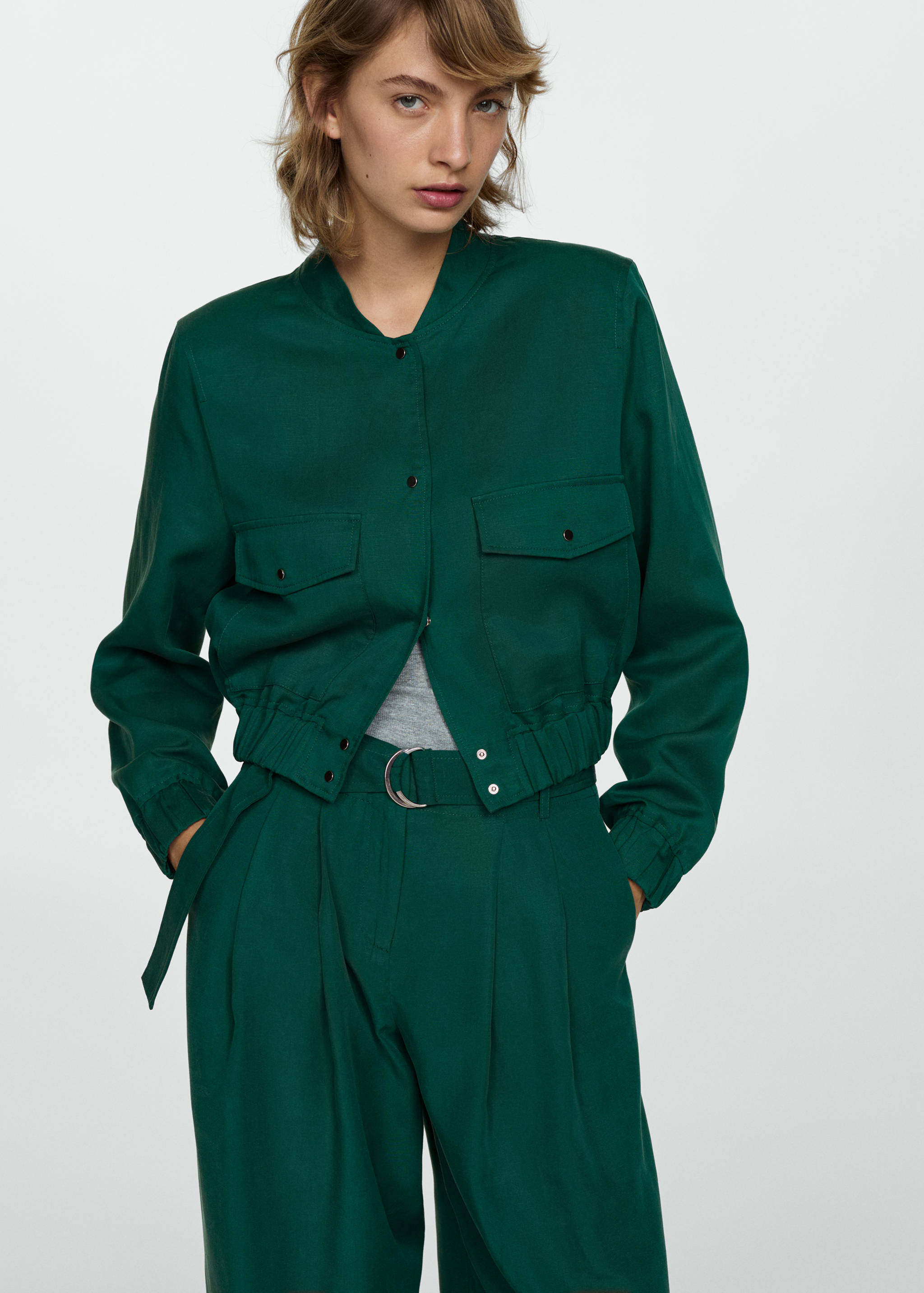 Lyocell jacket with pockets - Medium plane