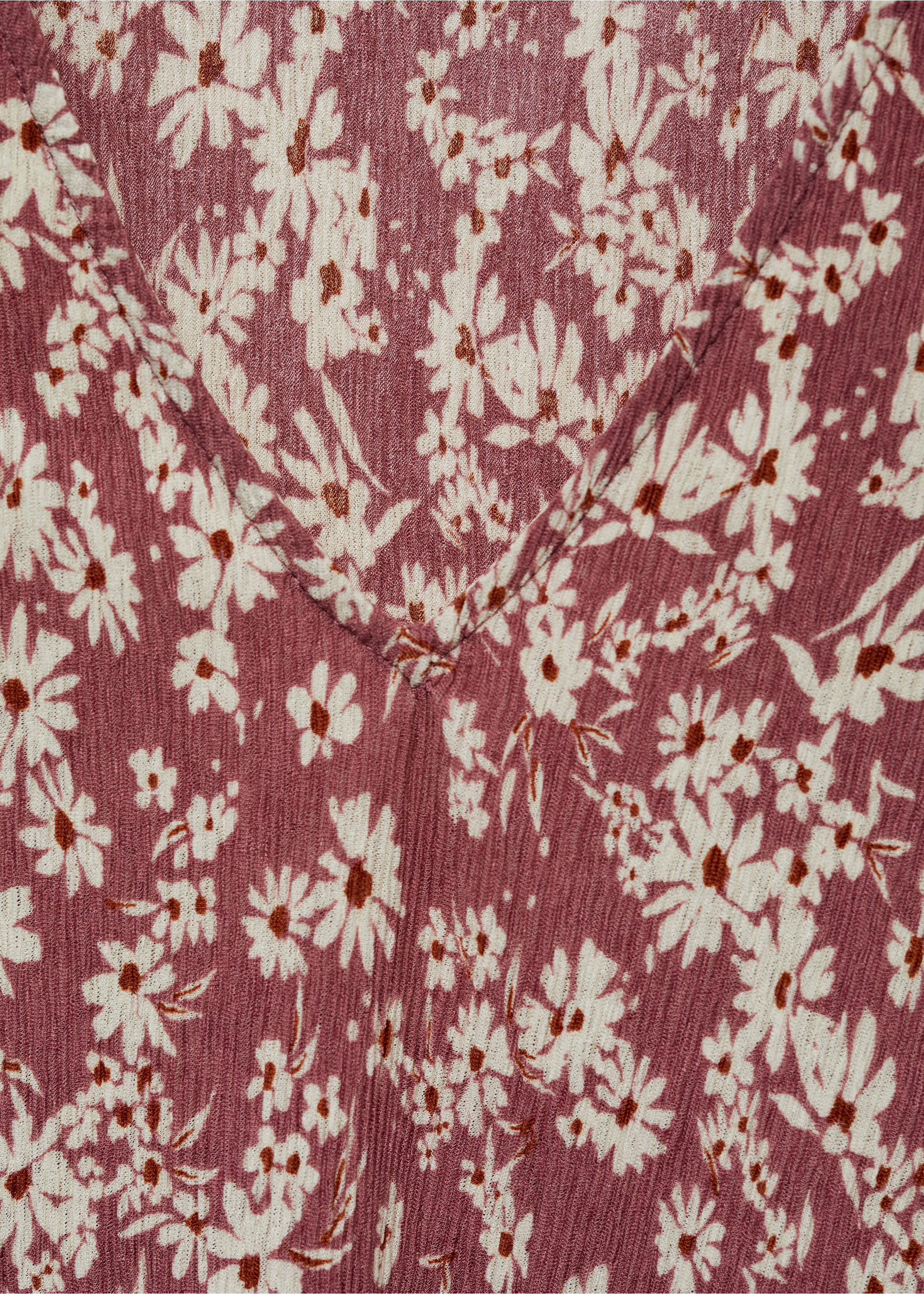 Ruffles printed blouse - Details of the article 0, Pink. Ref: 77094027-00.