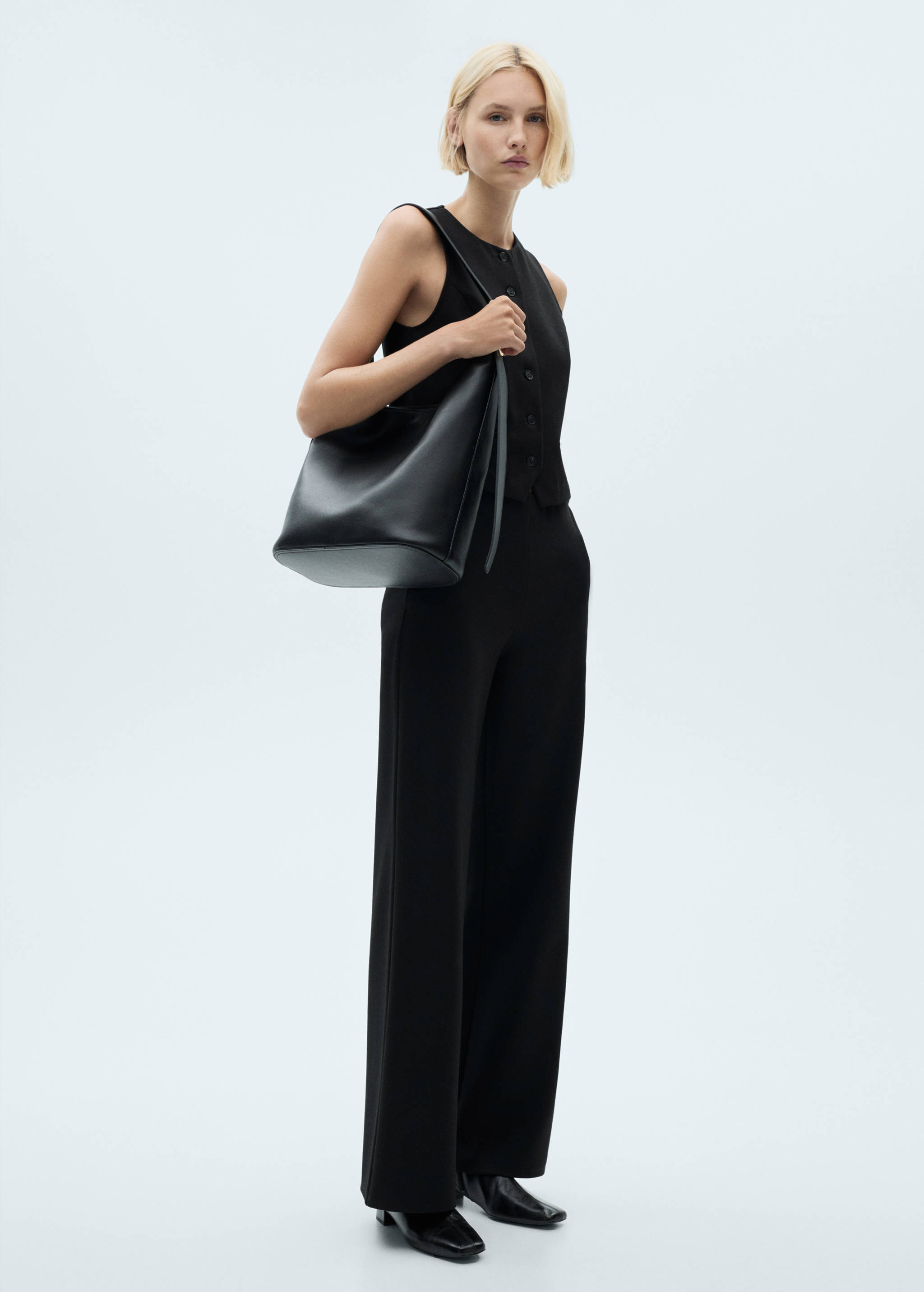 Gerade Hose aus Romanit-Jersey - Allgemeine Ansicht