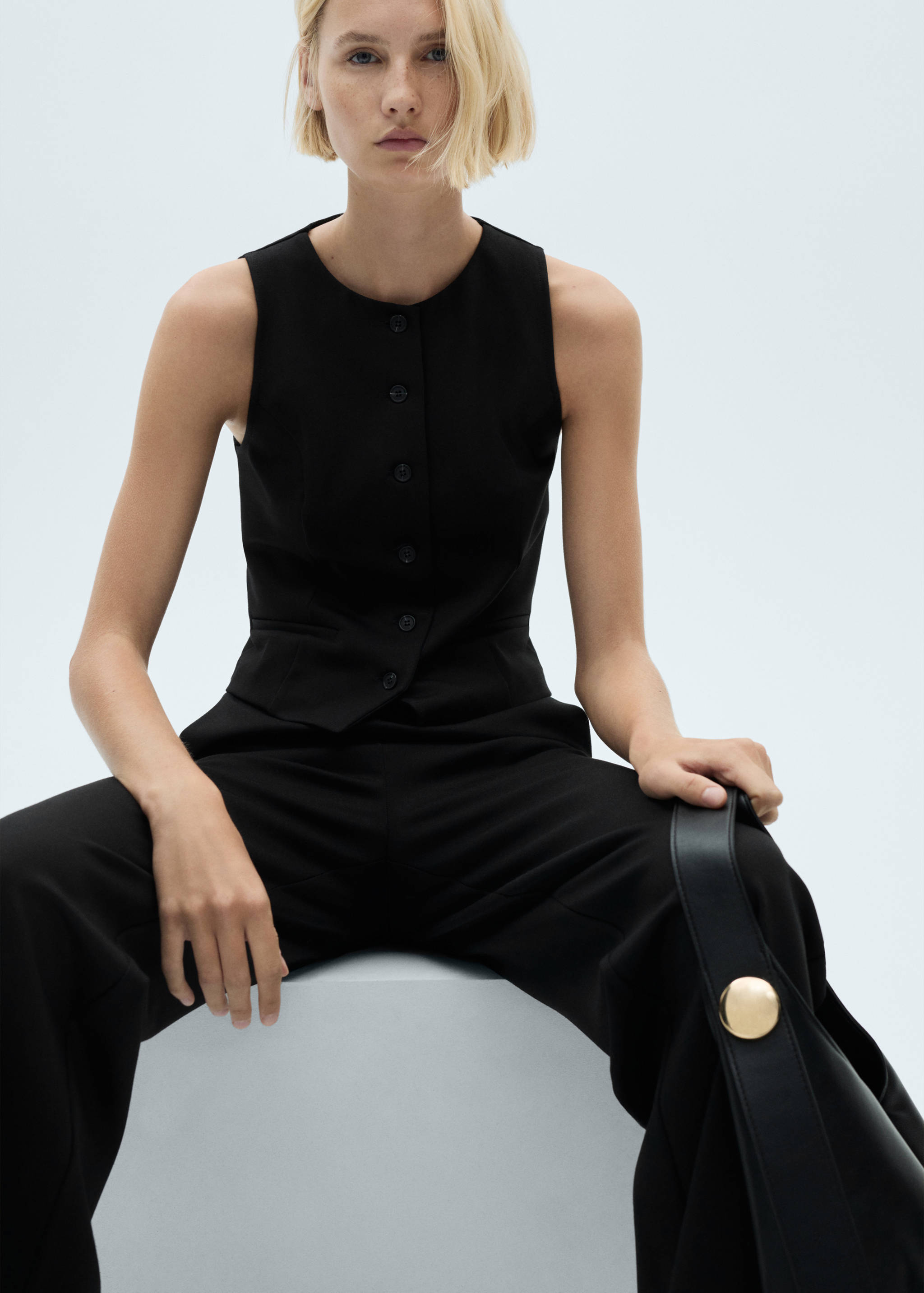 Gerade Hose aus Romanit-Jersey - Detail des Artikels 1