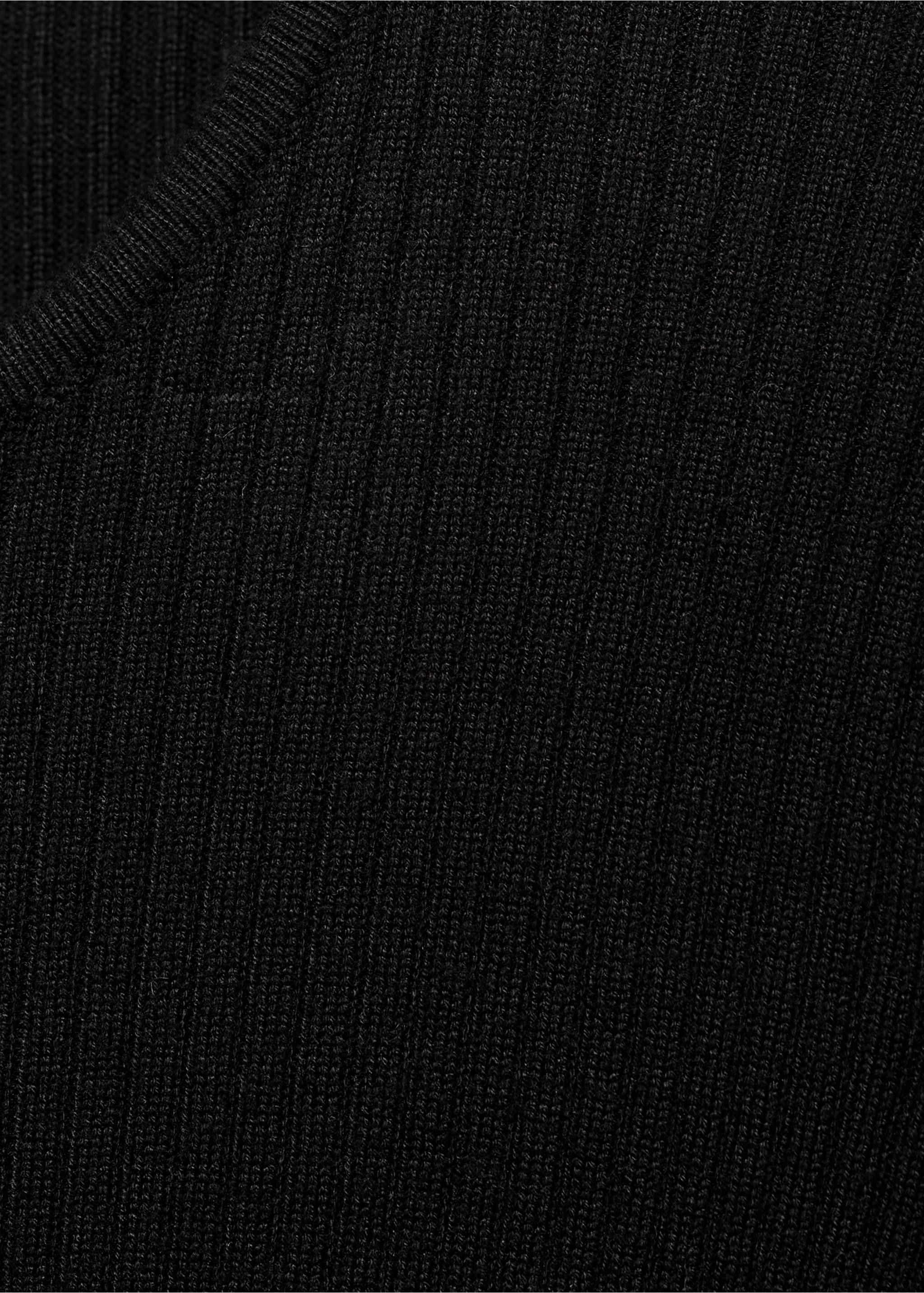 Vestit midi canalé - Detall de l'article 8, Negre. Ref: 77094039-00.