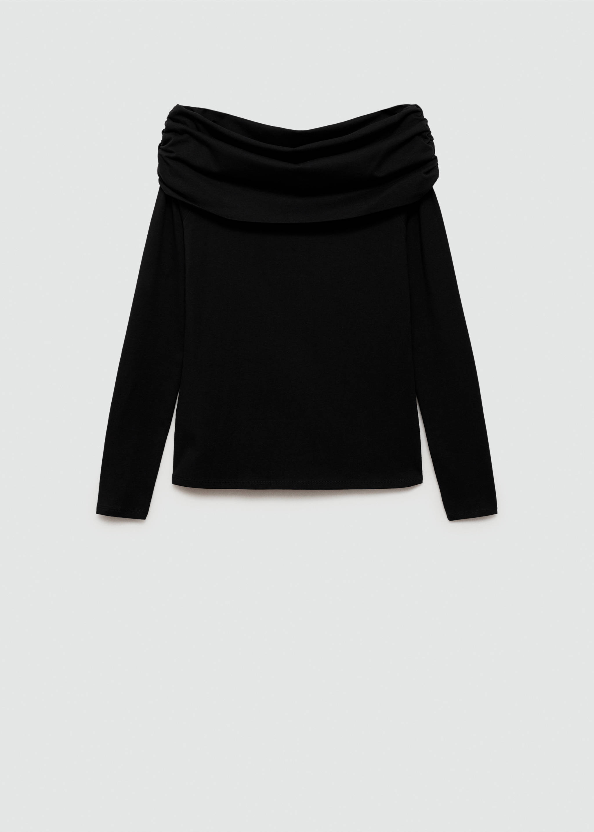 T-shirt com ombros de fora - Artigo sem modelo, Preto. Ref: 77094040-00.