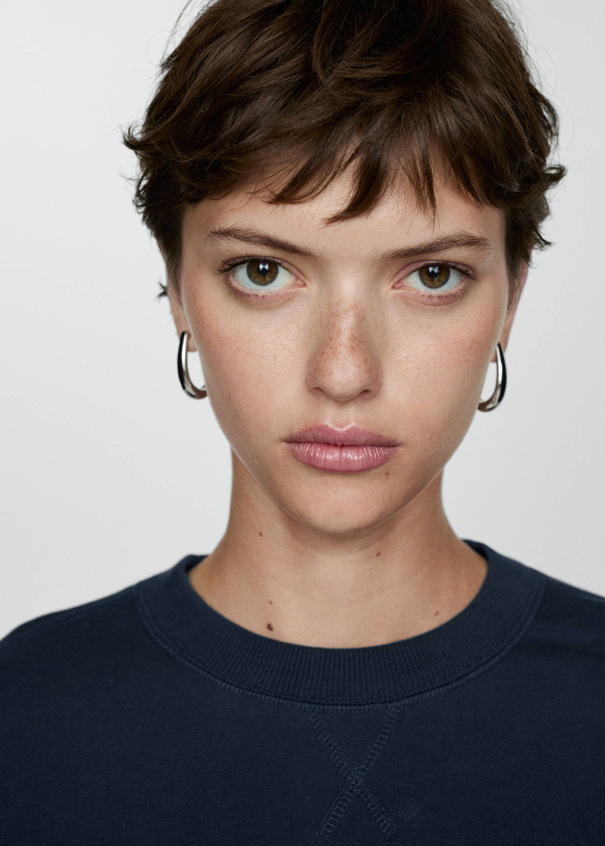 Kerek nyakú pamutpulóver - A termék adatai 1