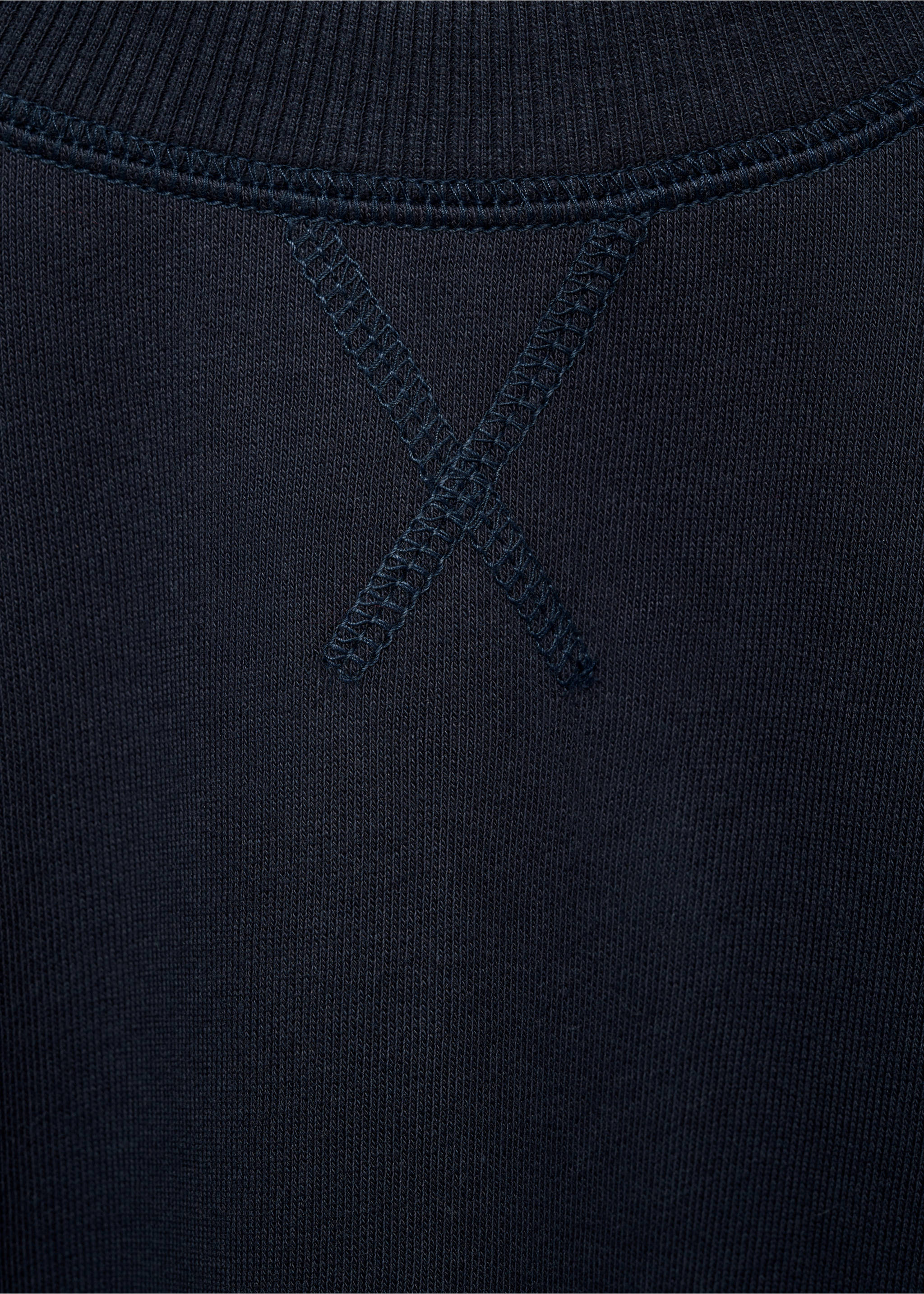 Sudadera algodón cuello redondo - Detalle del artículo 8, Azul noche. Ref: 77094047-00.