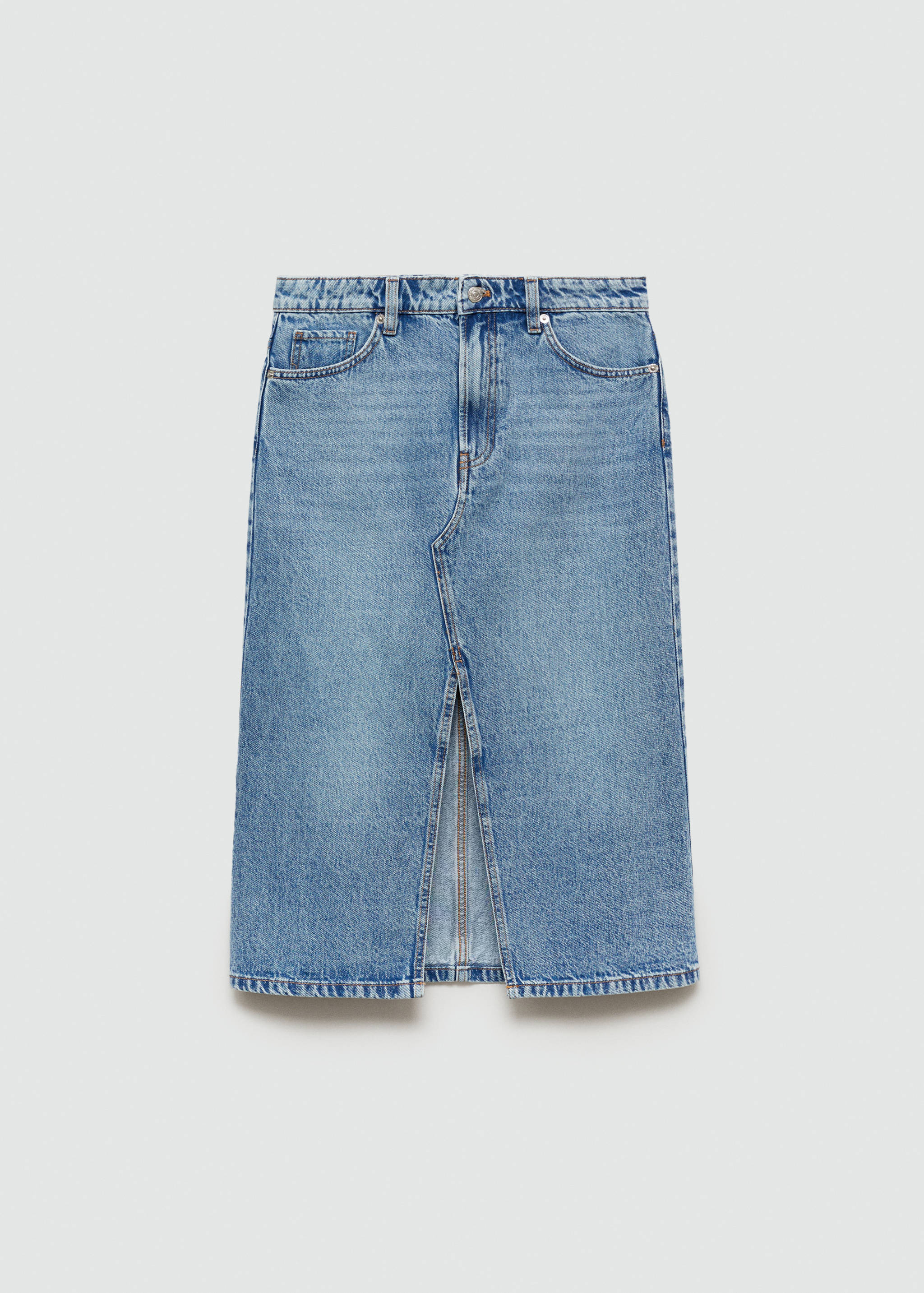 Denim midi-skirt - Article without model