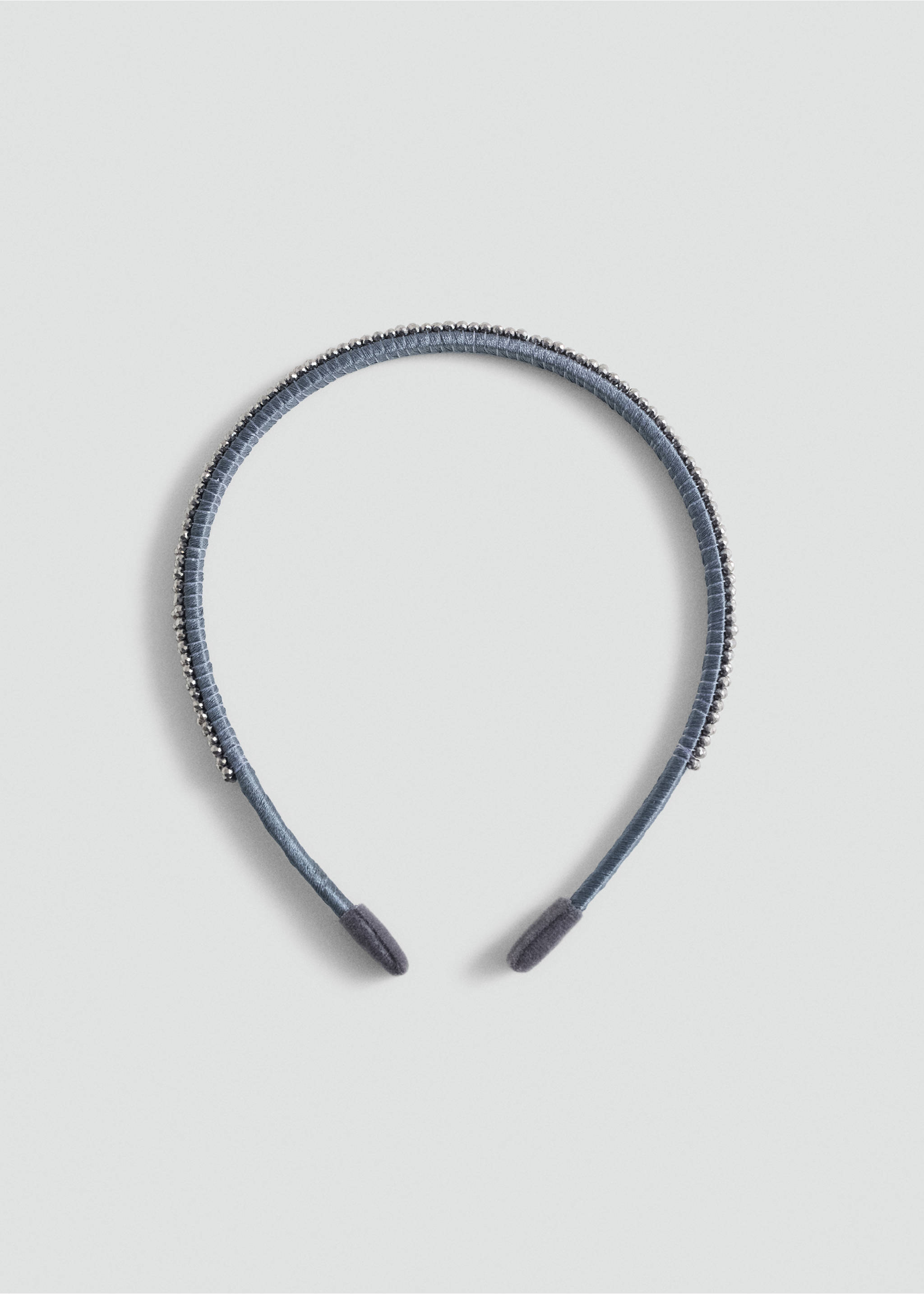 Bead appliqué hairband - Article without model, Grey. Ref: 77094059-00.