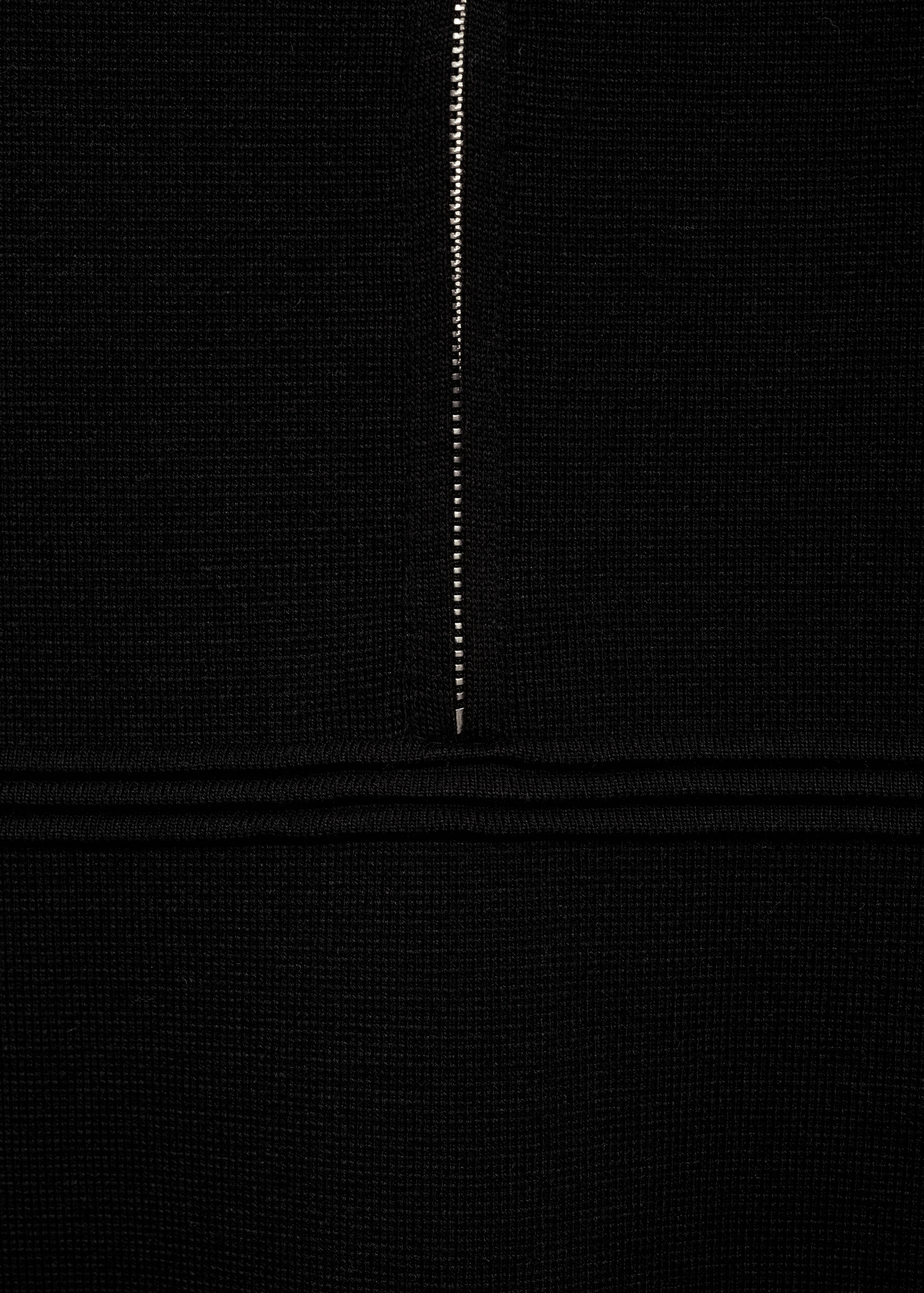 Short knitted dress with zip - Details of the article 0