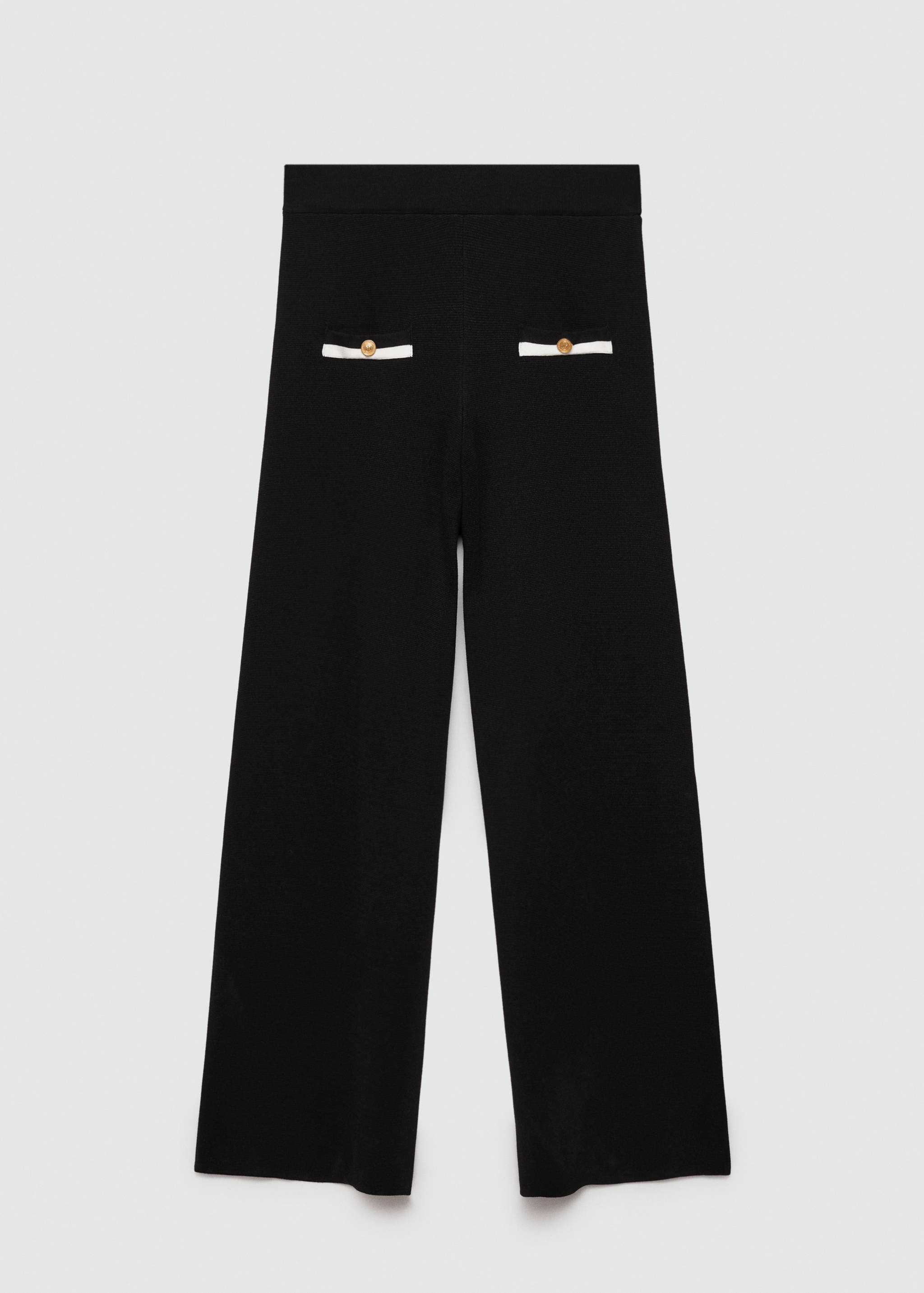 Straight-fit trousers with contrasting piping - Article without model