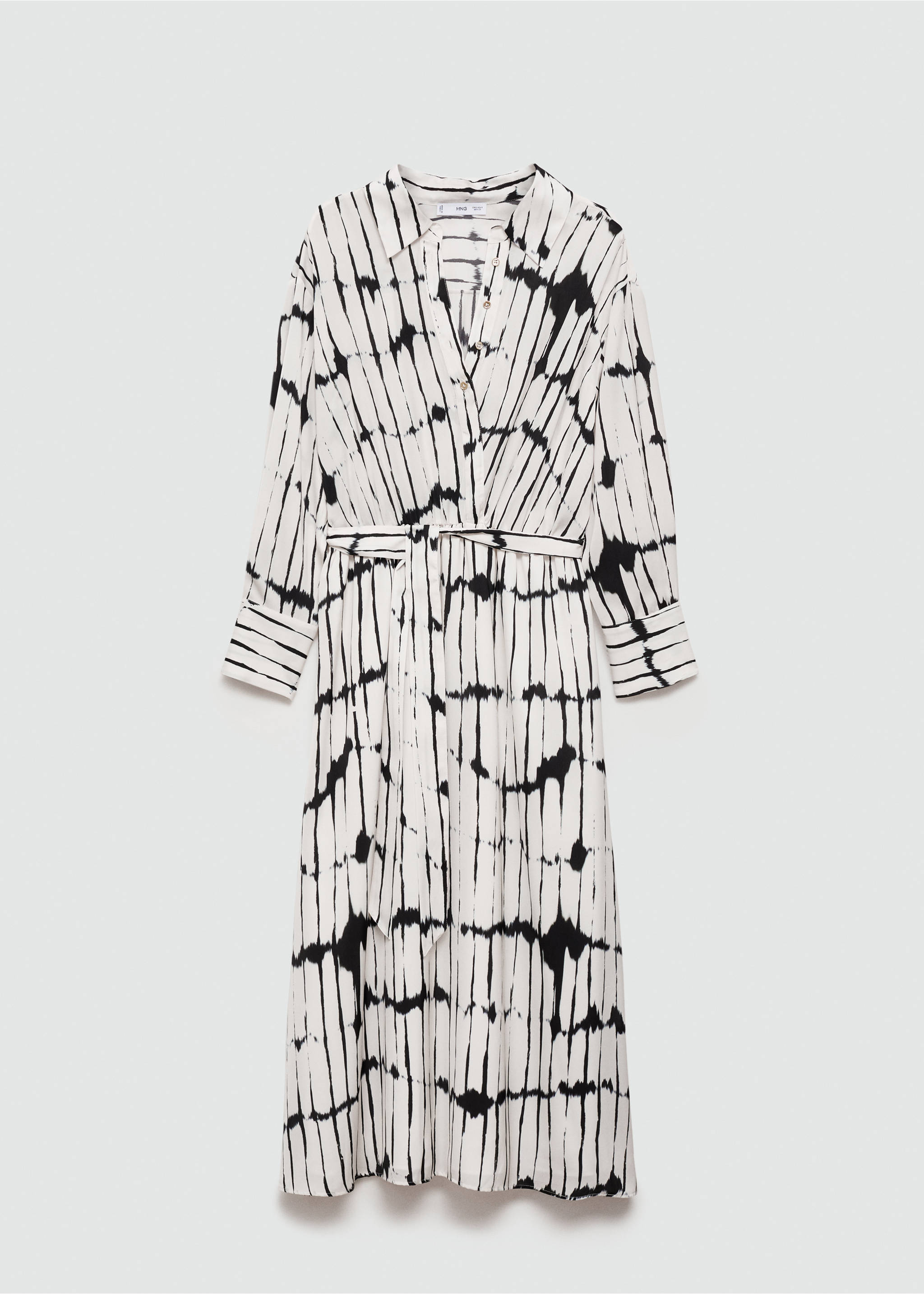 Printed shirt dress - Article without model, Off White. Ref: 77094062-00.