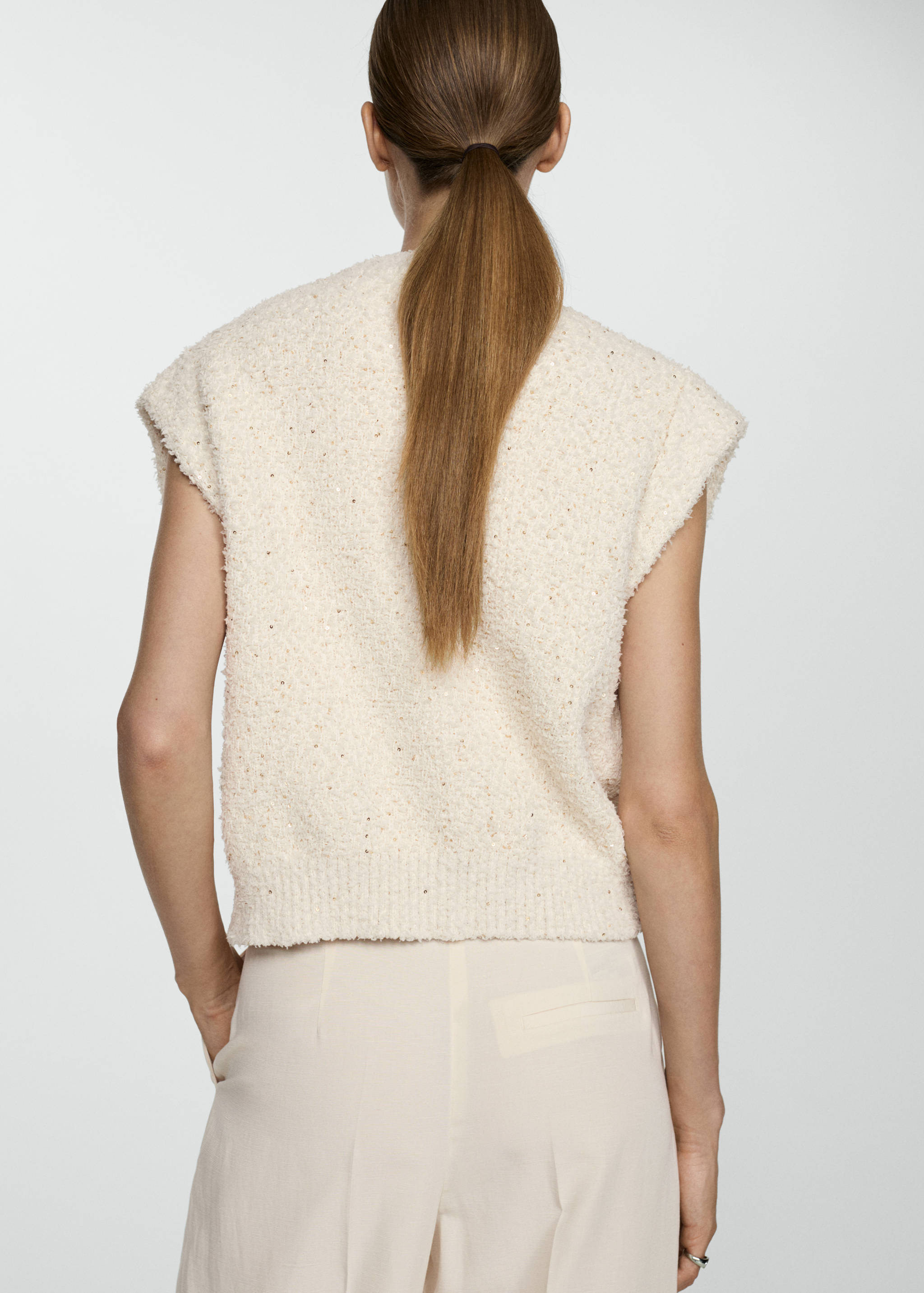 Gilet maglia paillettes - Retro dell'articolo