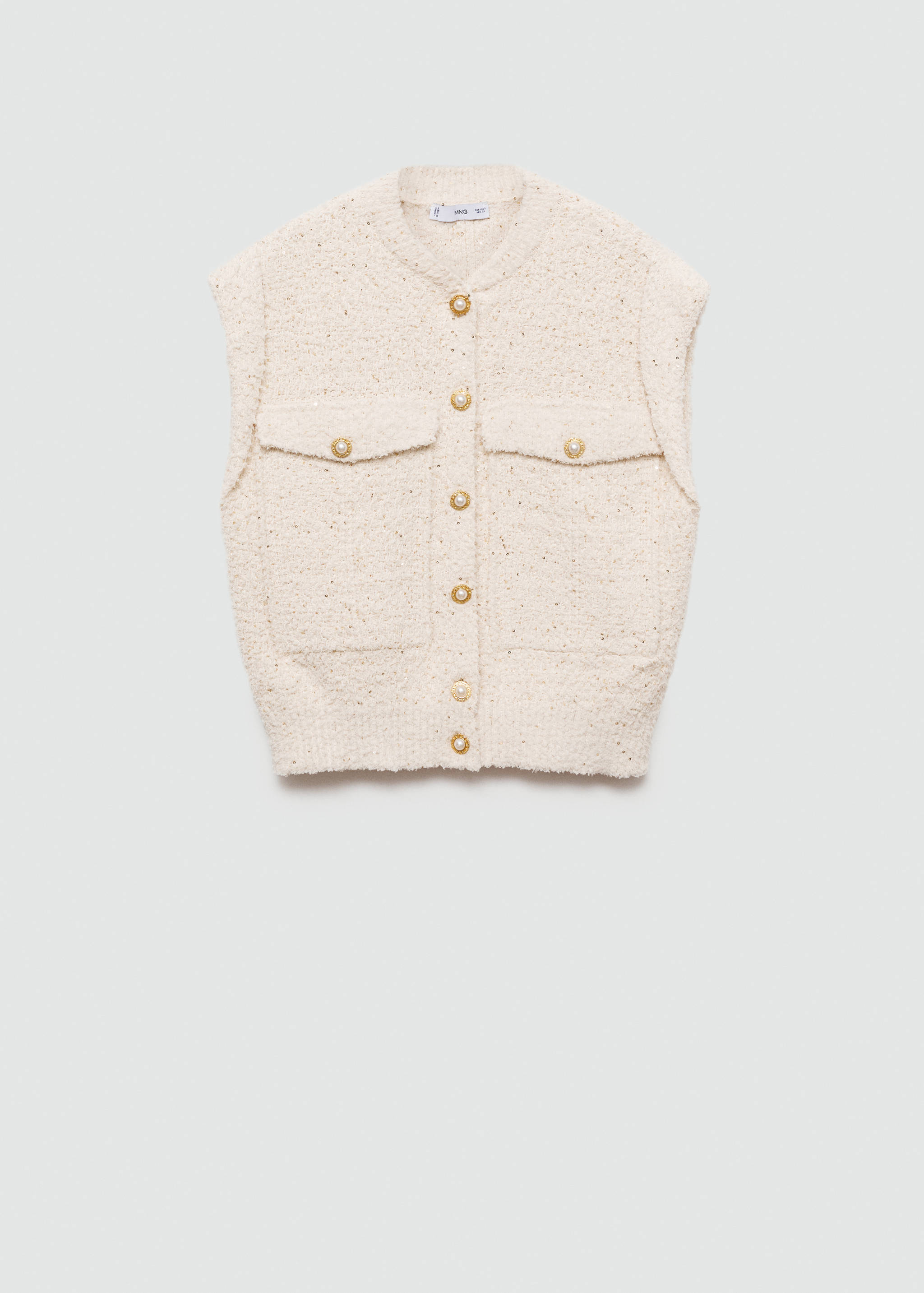 Gilet maglia paillettes - Articolo senza modello
