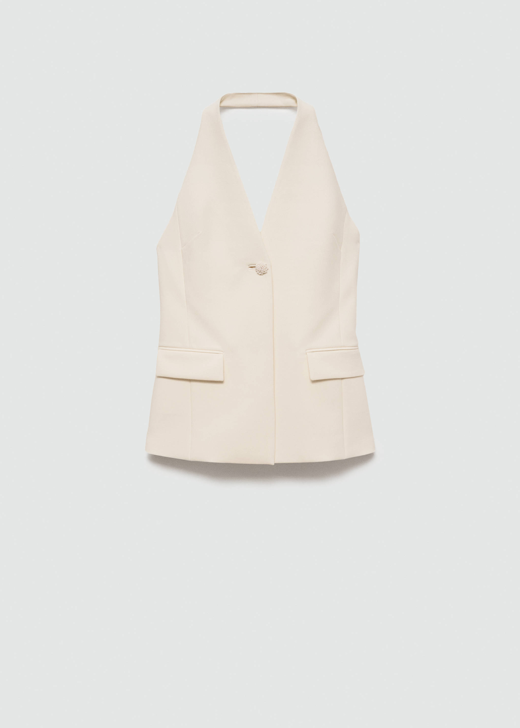 Chaleco cuello halter botón joya - Artículo sin modelo