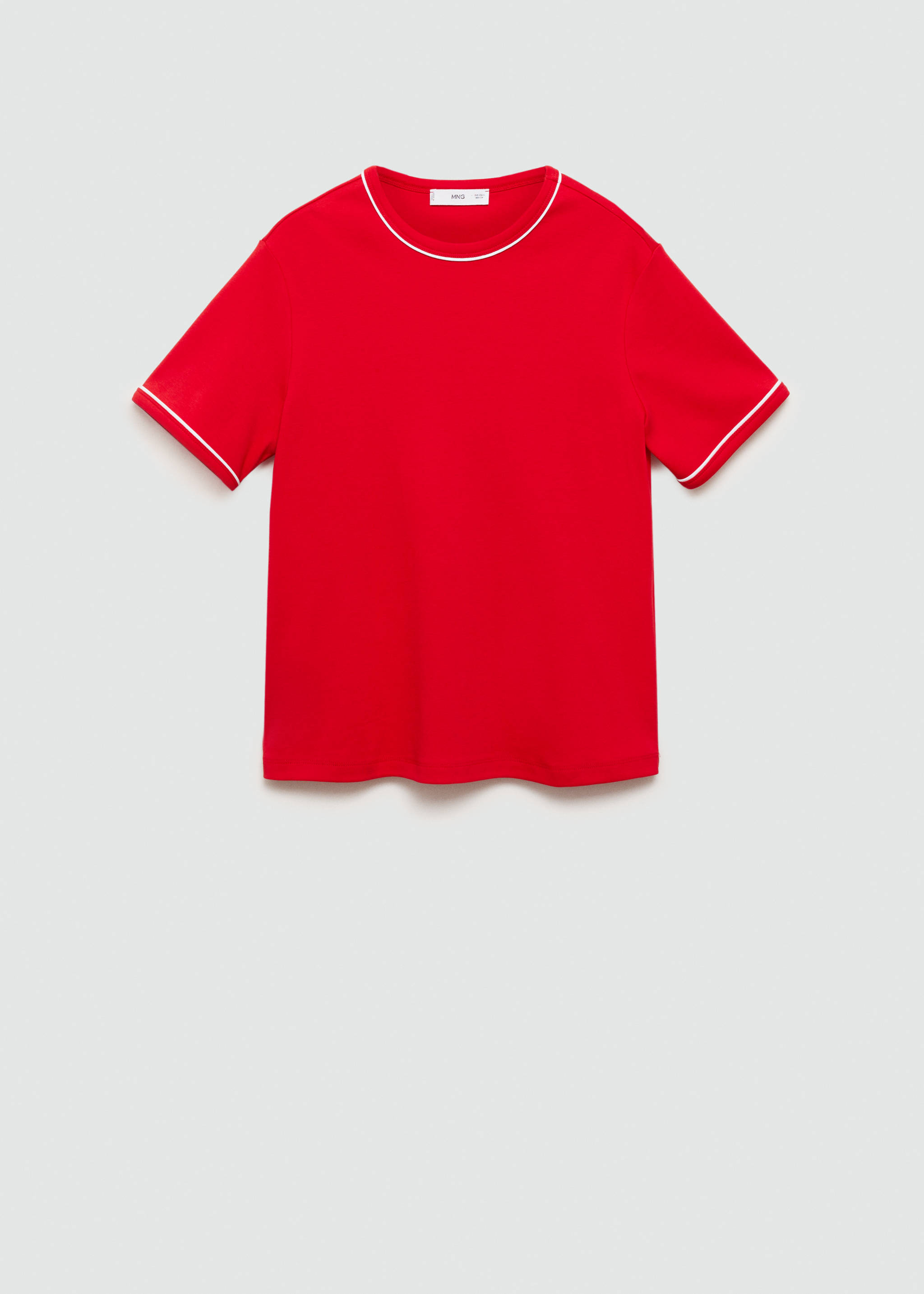 Camiseta algodón ribetes contraste - Artículo sin modelo