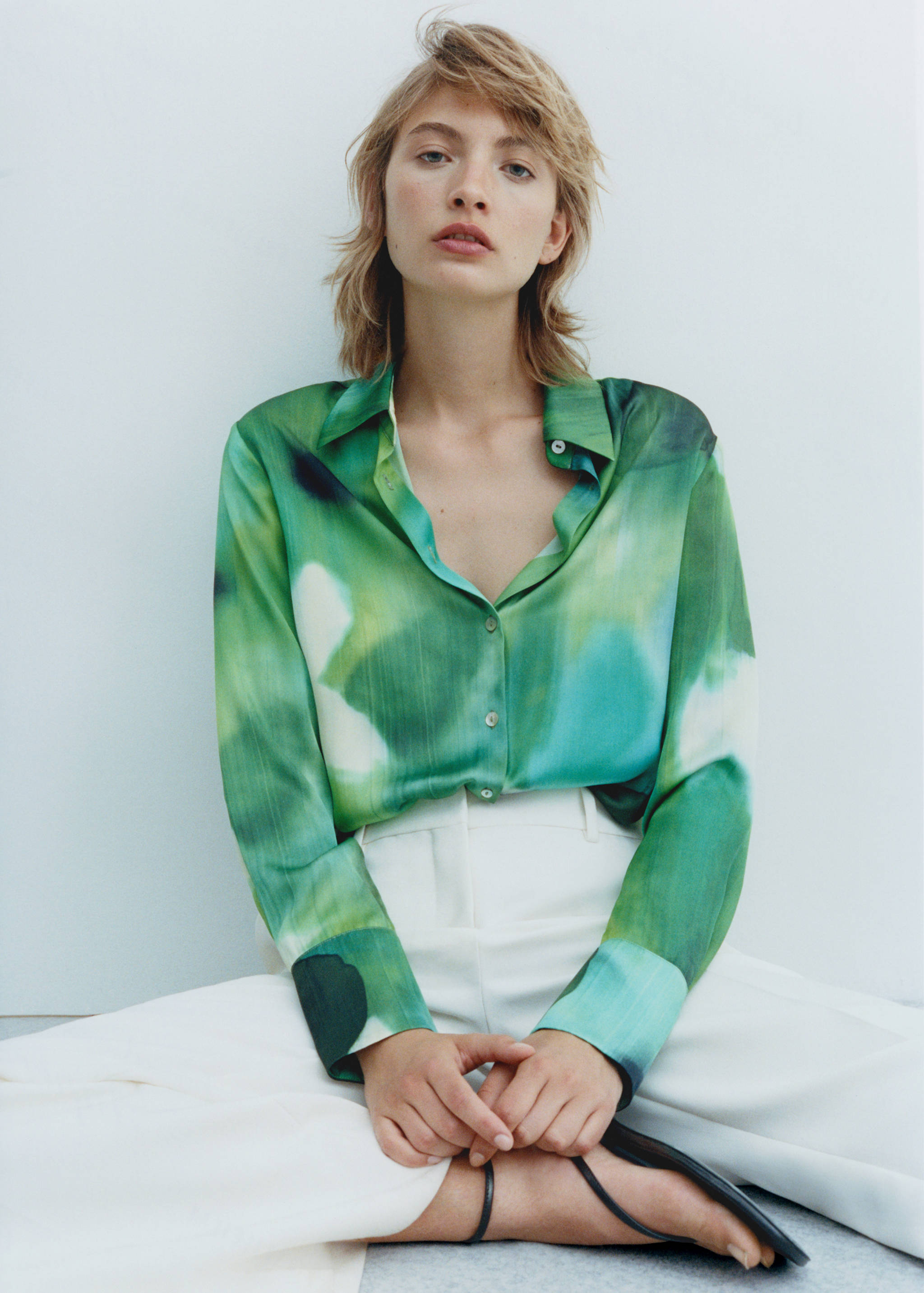 Bedrukte satijnen blouse - Detail van het artikel 7