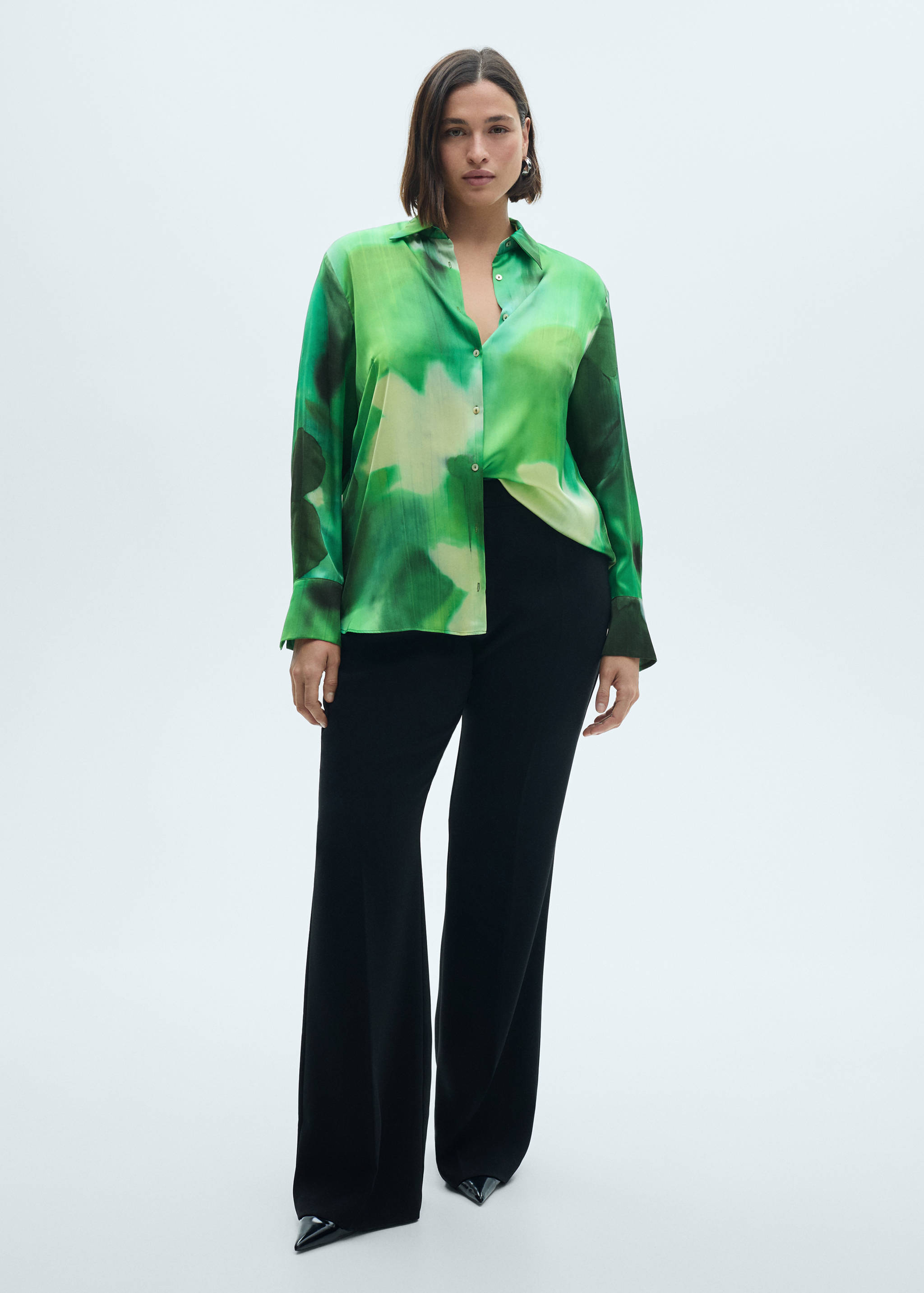 Bedrukte satijnen blouse - Detail van het artikel 3