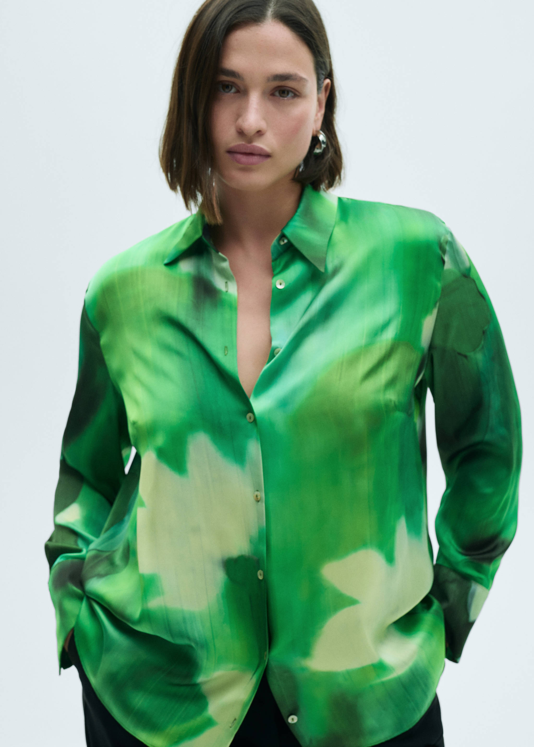 Bedrukte satijnen blouse - Detail van het artikel 5