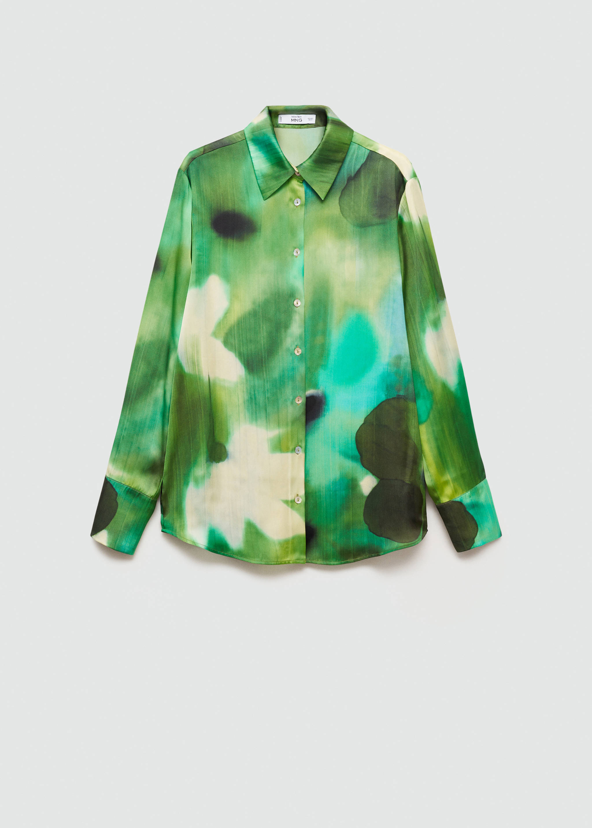 Camicia satinata stampata - Articolo senza modello