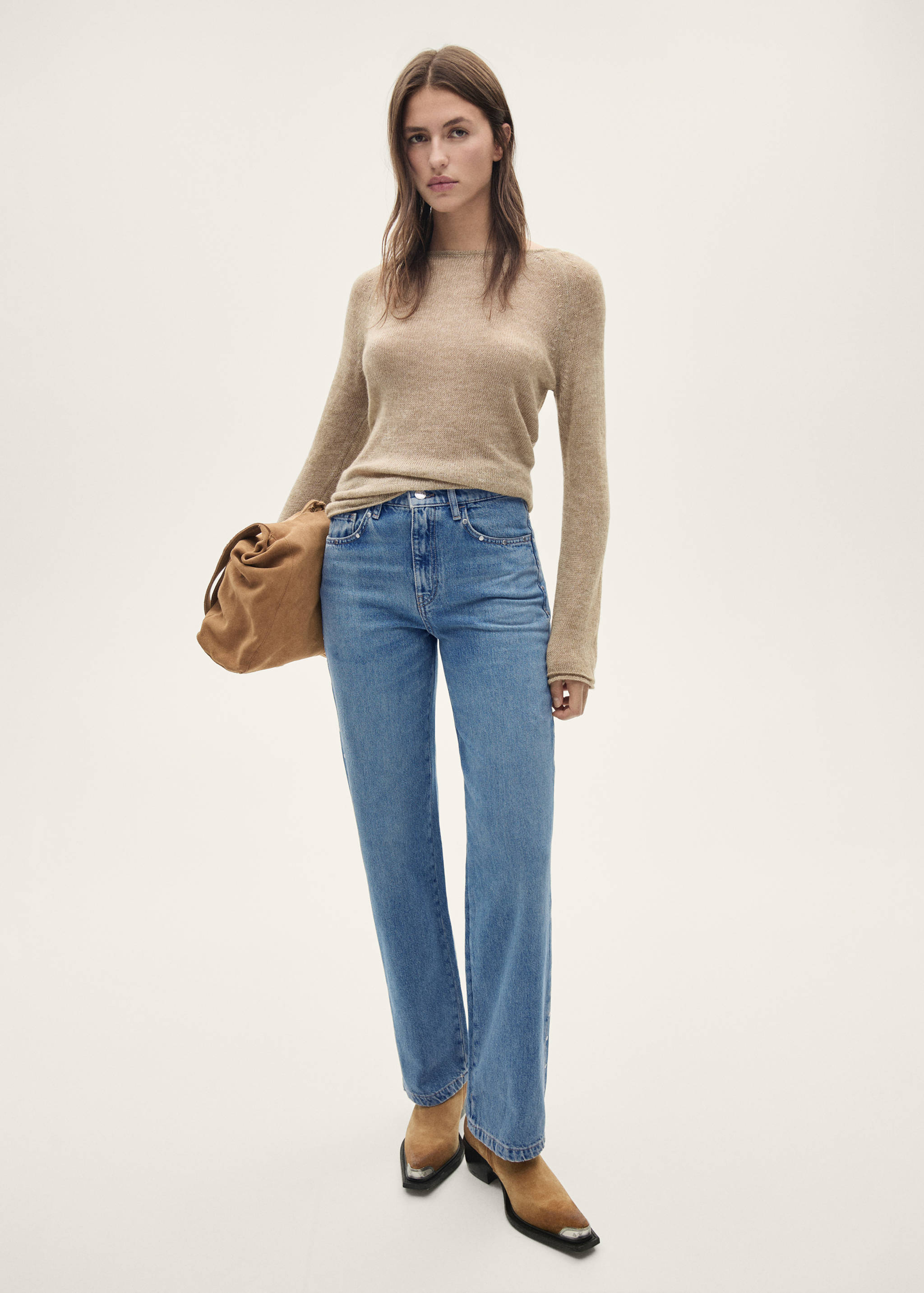 Straight-fit jeans with studs - General plane
