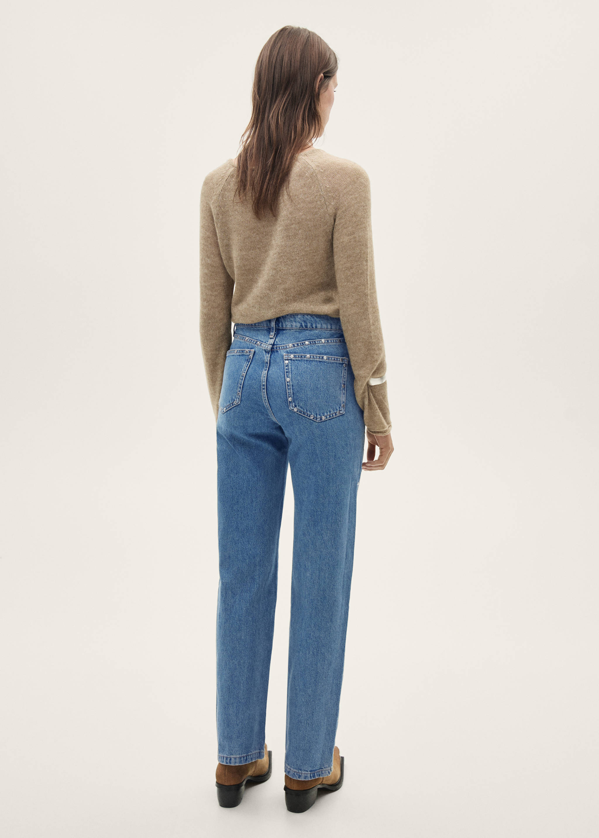 Straight-fit jeans with studs - Reverse of the article