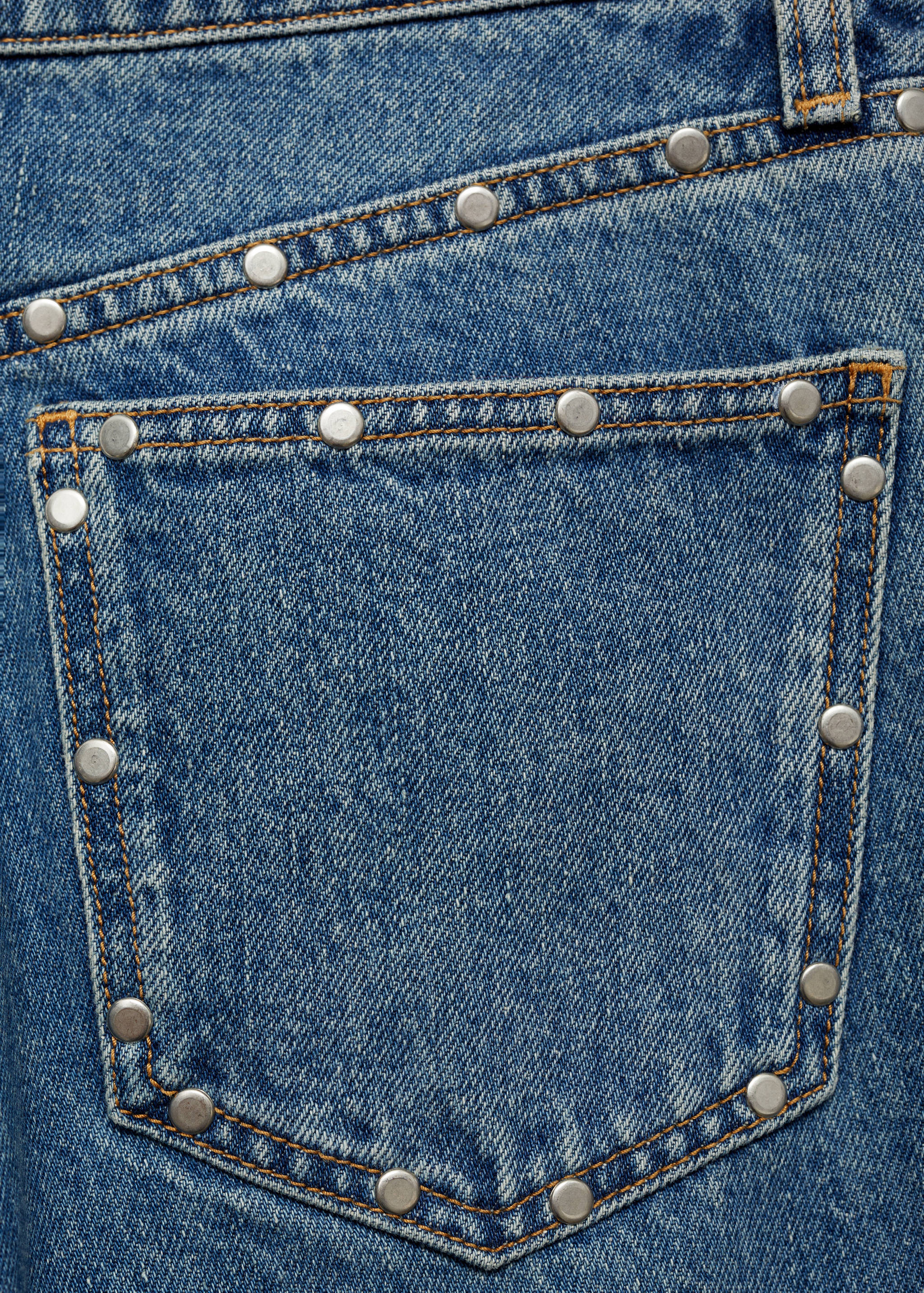 Straight-fit jeans with studs - Details of the article 0
