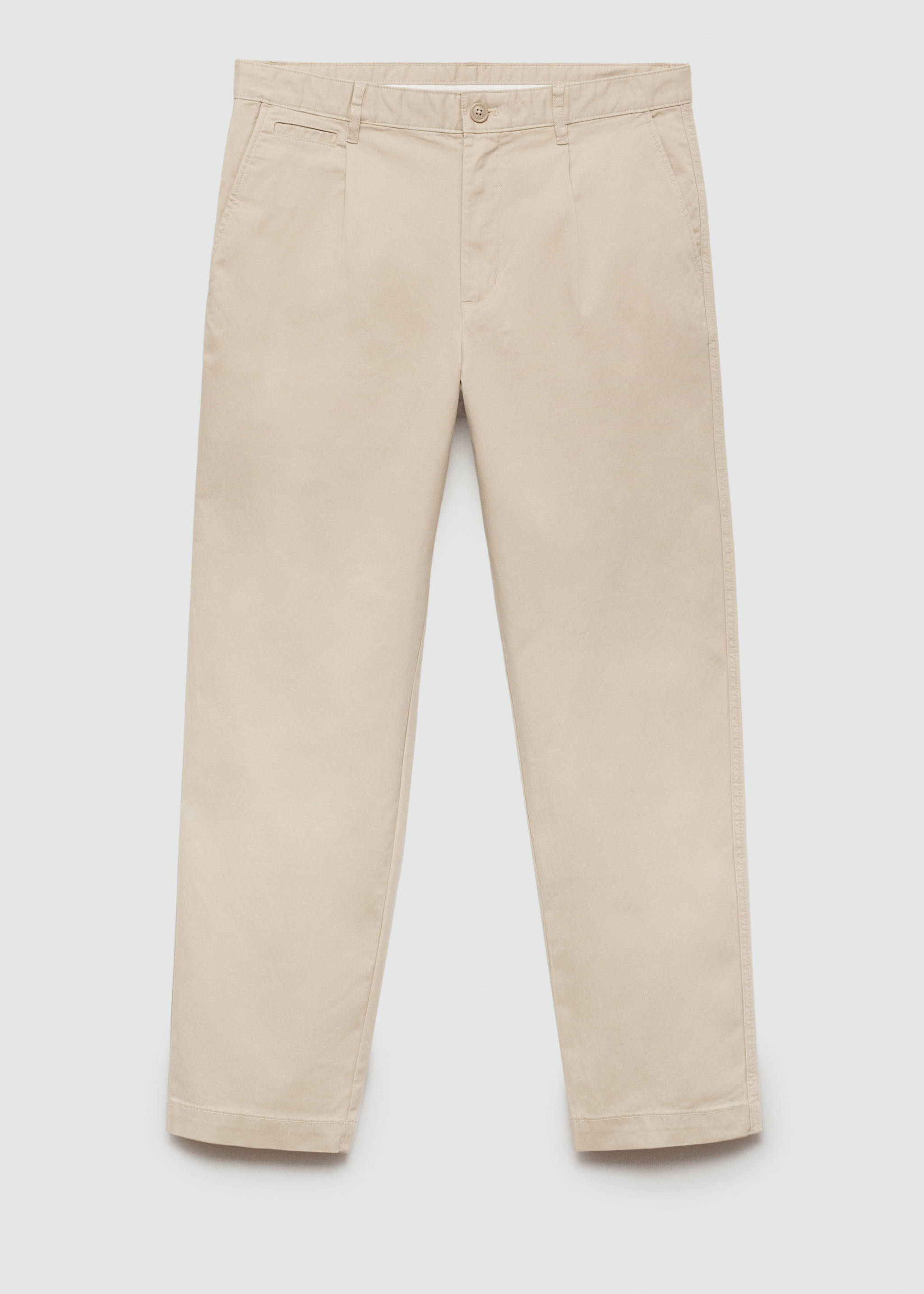 Παντελόνι regular fit βαμβακερό πιέτες - Προϊόν χωρίς μοντέλο